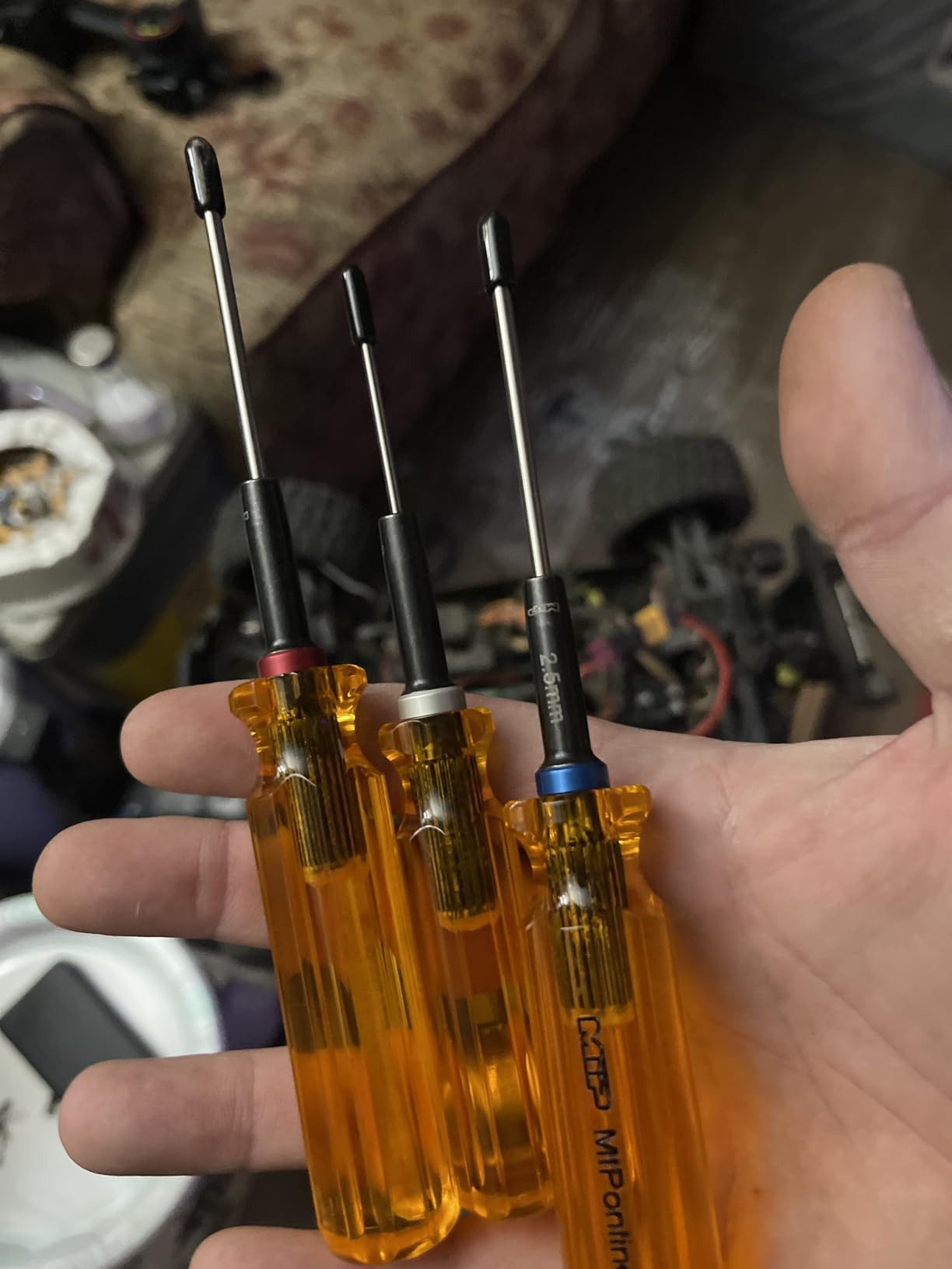 MIP 9602 3-Piece RC Hex Screwdriver Set (1.5mm, 2.0mm, 2.5mm) - Precision Hex Allen Wrenches for RC Cars, Drones, Boats, Helicopters - RC Repair Tool Kit - Made in USA customer photo 1