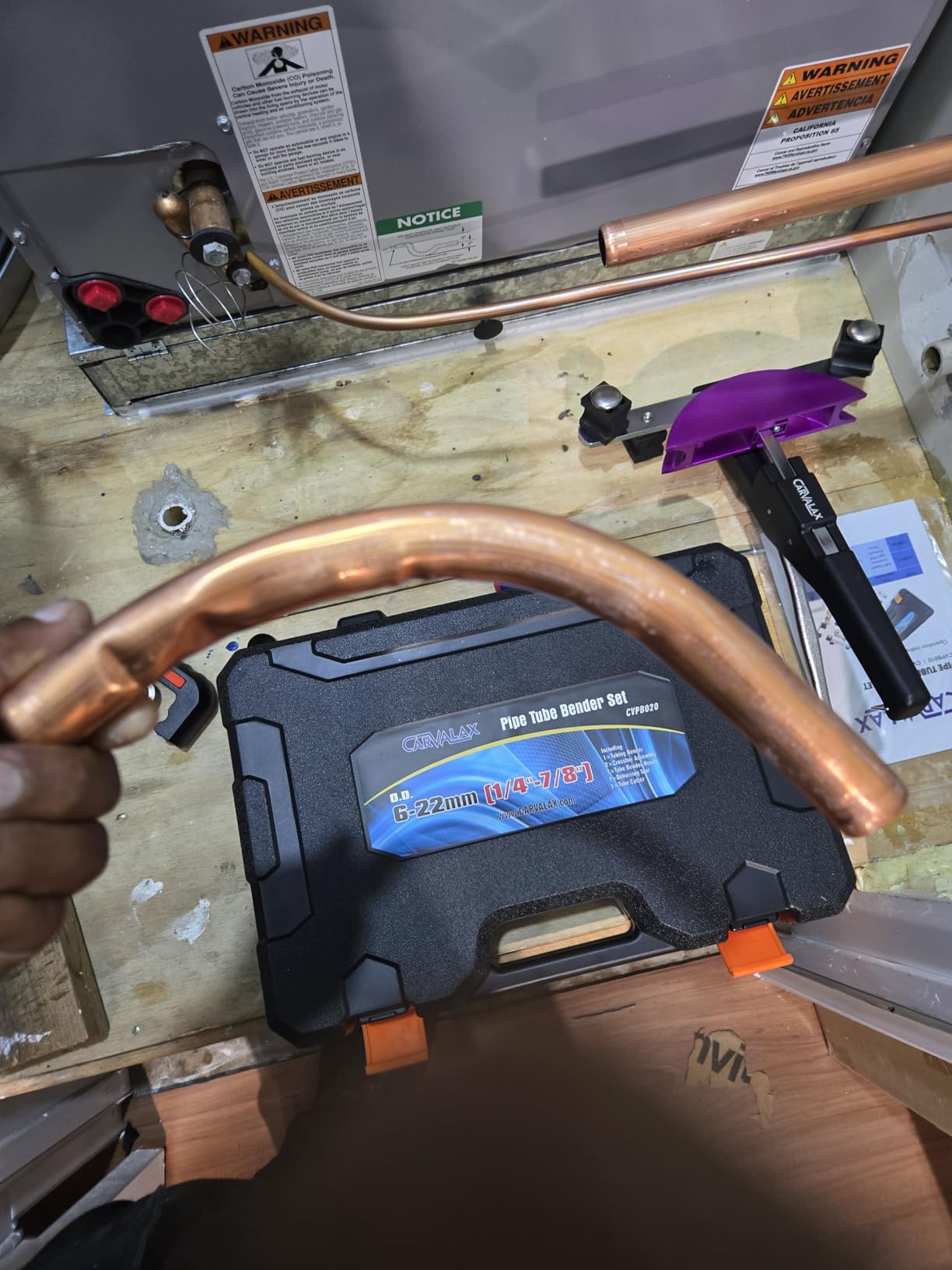 CAVALAX 90° Ratcheting Pipe Tube Bender Set: 1/4