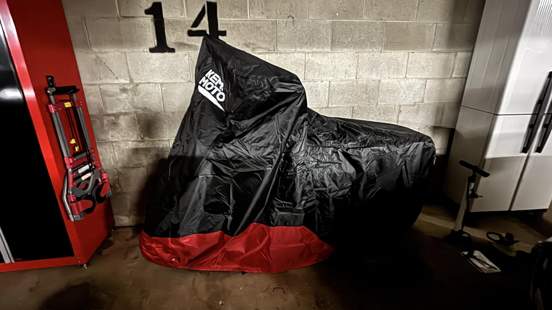 KEMIMOTO 420D Heavy Duty Waterproof Motorcycle Cover Side Top Box Fit Adventure Fit for R1250 GS Tenere 700 KLR 650 Africa Twin 1290 Super Adventure Transalp Outdoor All Weather Windproof Buckle customer photo 1