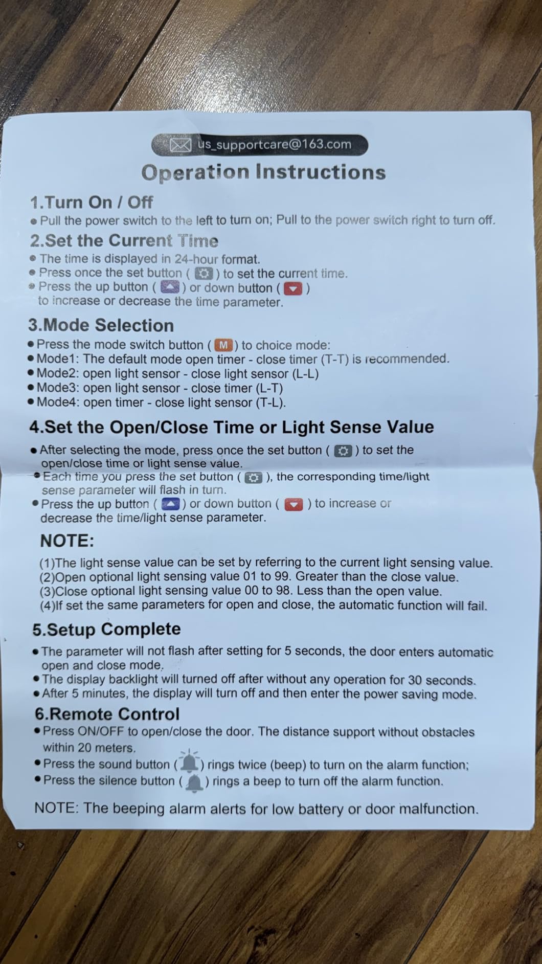 Automatic Chicken Coop Door Solar Powered, LCD Display Automatic Chicken Door with Timer & Light Sensor Mix 4Modes, Aluminum Alloy Chicken Door, Range 20M Remote Control Solar Chicken Coop Door customer photo 1