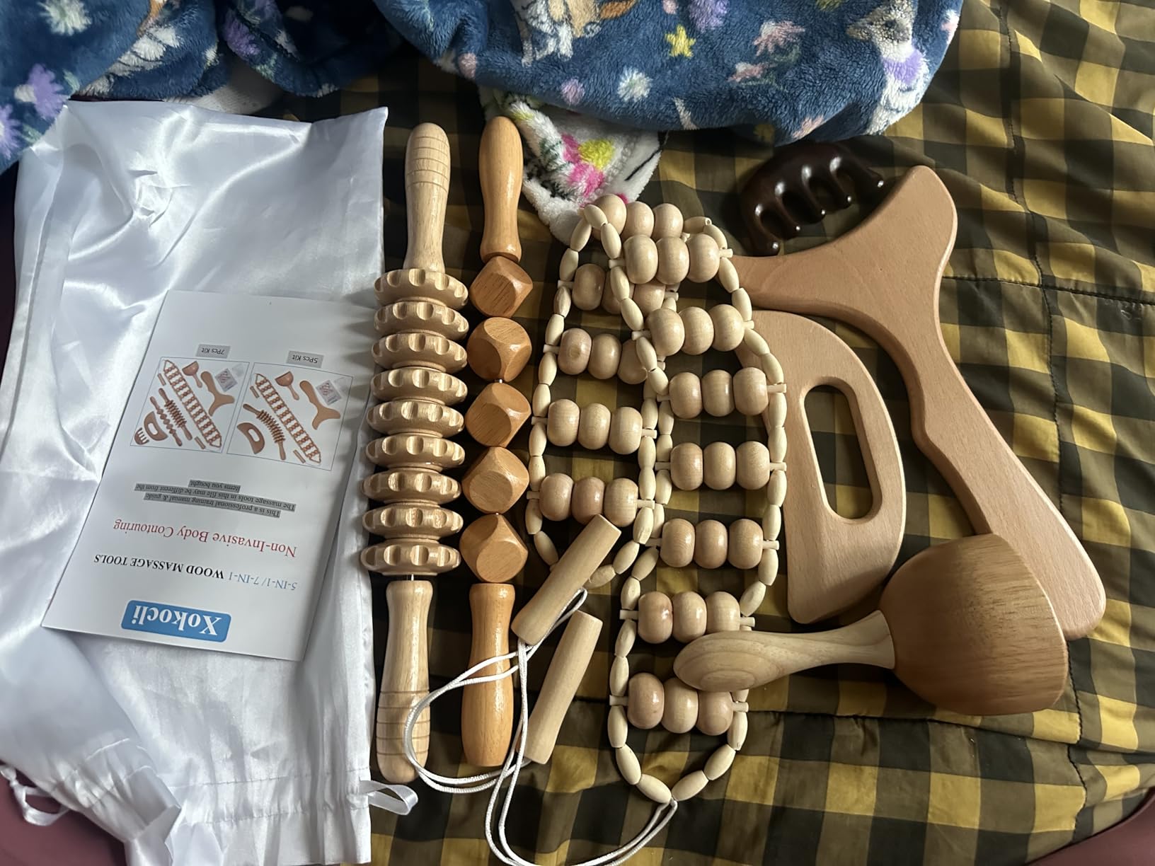 7-in-1 Wood Therapy Massage Tools Lymphatic Drainage Massager for Muscle Pain Relief | Maderoterapia Kit Body Sculpting Tools for Anti-Cellulite, Body Shaping customer photo 2