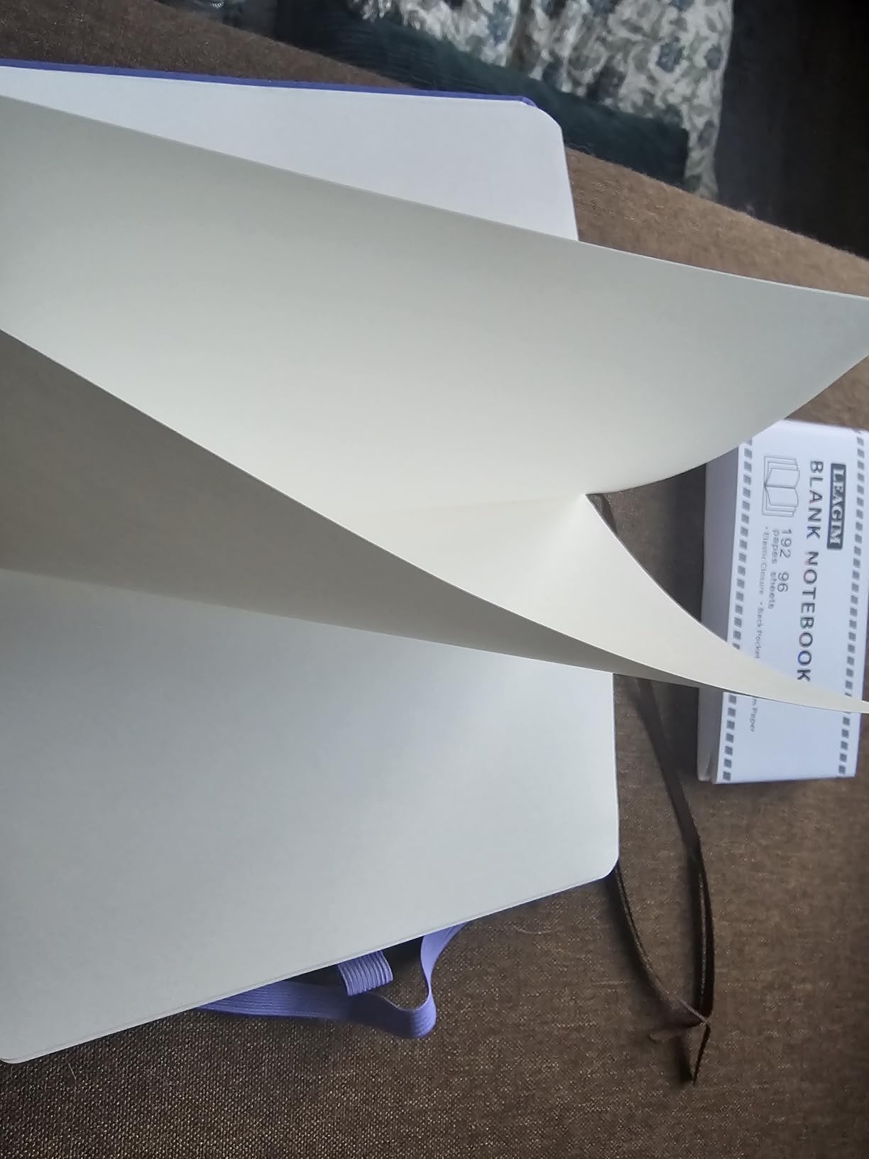 Blank Journal Notebook, A5, 192 Pages 100 GSM Thick Sketch Book for Women Men, Hardcover Leather Unlined Journaling for Work, Notebooks for Writing, 5.8 inches x 8.5 inches (Brown) customer photo 2