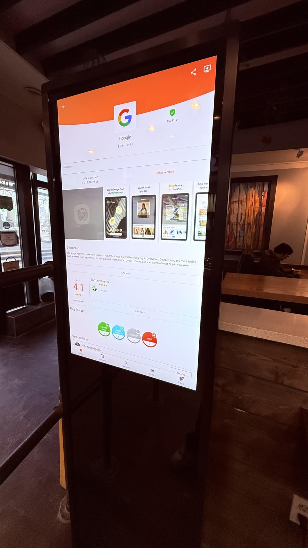 MWE 65 Inch 4K Touchscreen Kiosk, Indoor Floor Standing Digital Signage Displays, Advertising Display LCD Kiosk, Interactive Display Poster Android System with Auto Media Player, HDMI/USB/WIFI customer photo 1