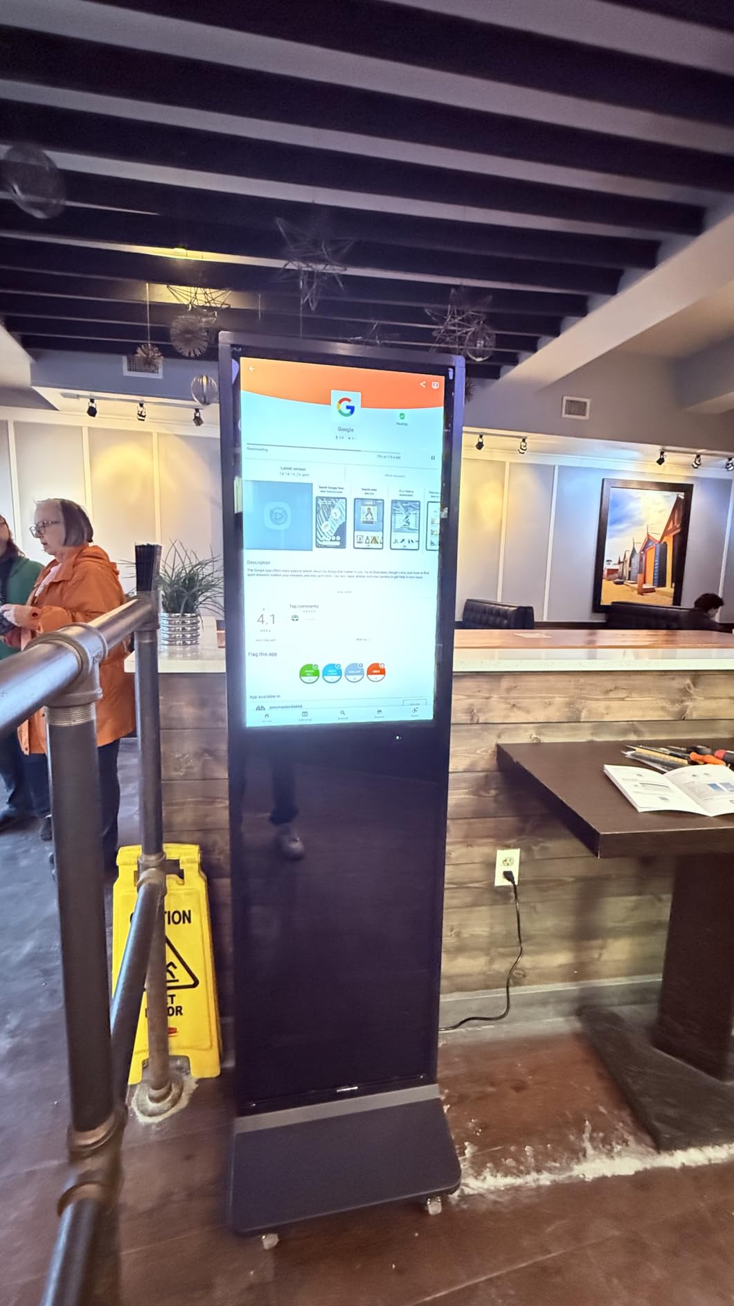 MWE 65 Inch 4K Touchscreen Kiosk, Indoor Floor Standing Digital Signage Displays, Advertising Display LCD Kiosk, Interactive Display Poster Android System with Auto Media Player, HDMI/USB/WIFI customer photo 2