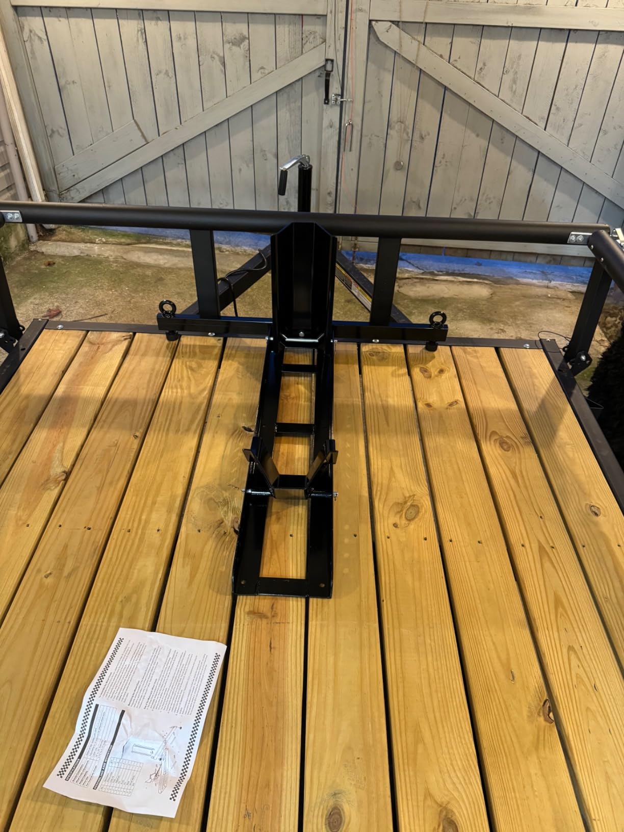Motorcycle Wheel Chock, Motorcycle Stand Up to 1800LBs, Wide Range 3 Inch to 5 Inch Support Adjustable Front Tire Stand Chocks for Trailer and Truck, Suitable for Most Motorcycle, ASM05012. customer photo 2