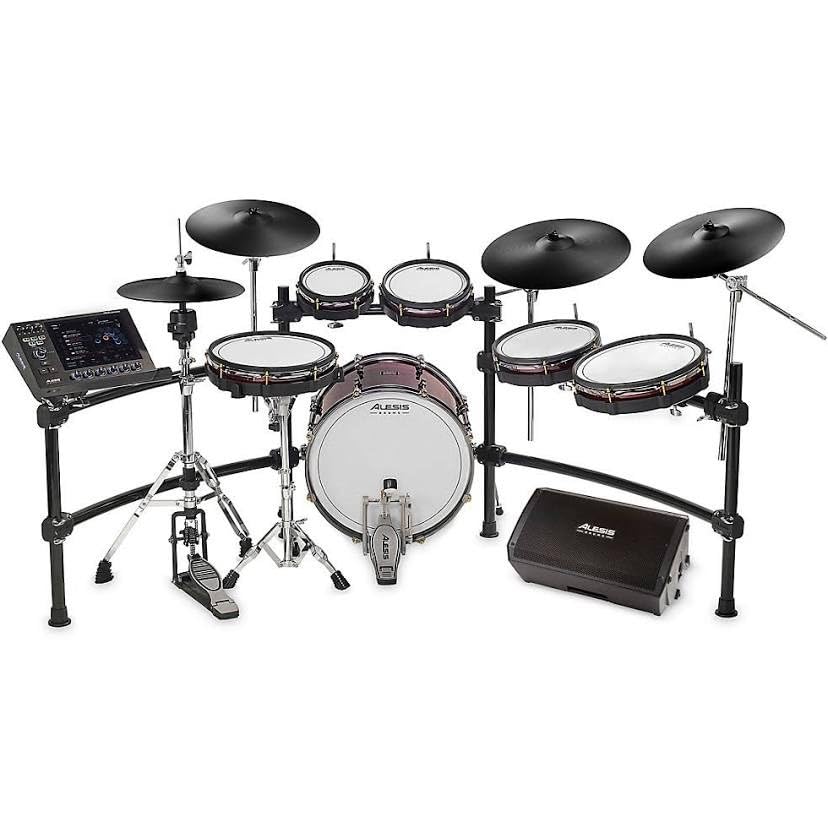 Alesis Strata Prime Electric Drum Set with Touch Screen, Triple-Zone ARC Cymbals, Active Magnetic Hi-Hat Controller, Dual-Zone Mesh Heads, 20