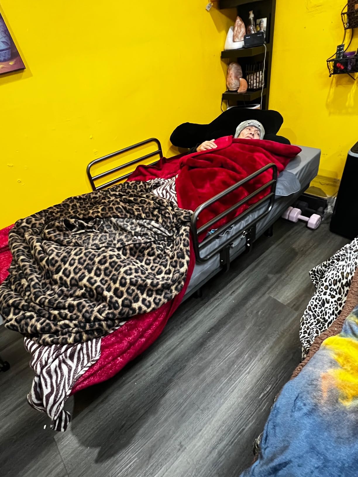 Adjustable Twin XL Bed Frame with One Side Rail, Electric Ergonomic Base for Comfort & Safety - Ideal for Seniors, Home Care & Hospital Use customer photo 2