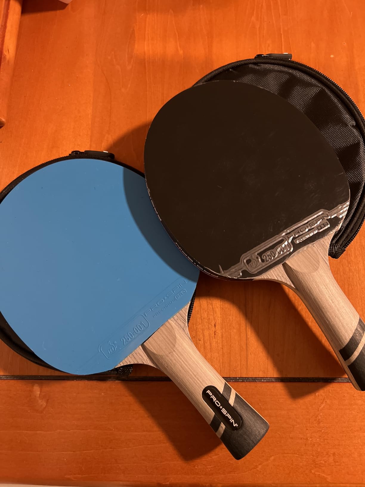 PRO-SPIN Ping Pong Paddles - ITTF Approved Professional Table Tennis Rackets with Carbon Fiber for Superior Control | 7-Ply Blade, Premium Rubber, 2.0mm Sponge customer photo 1