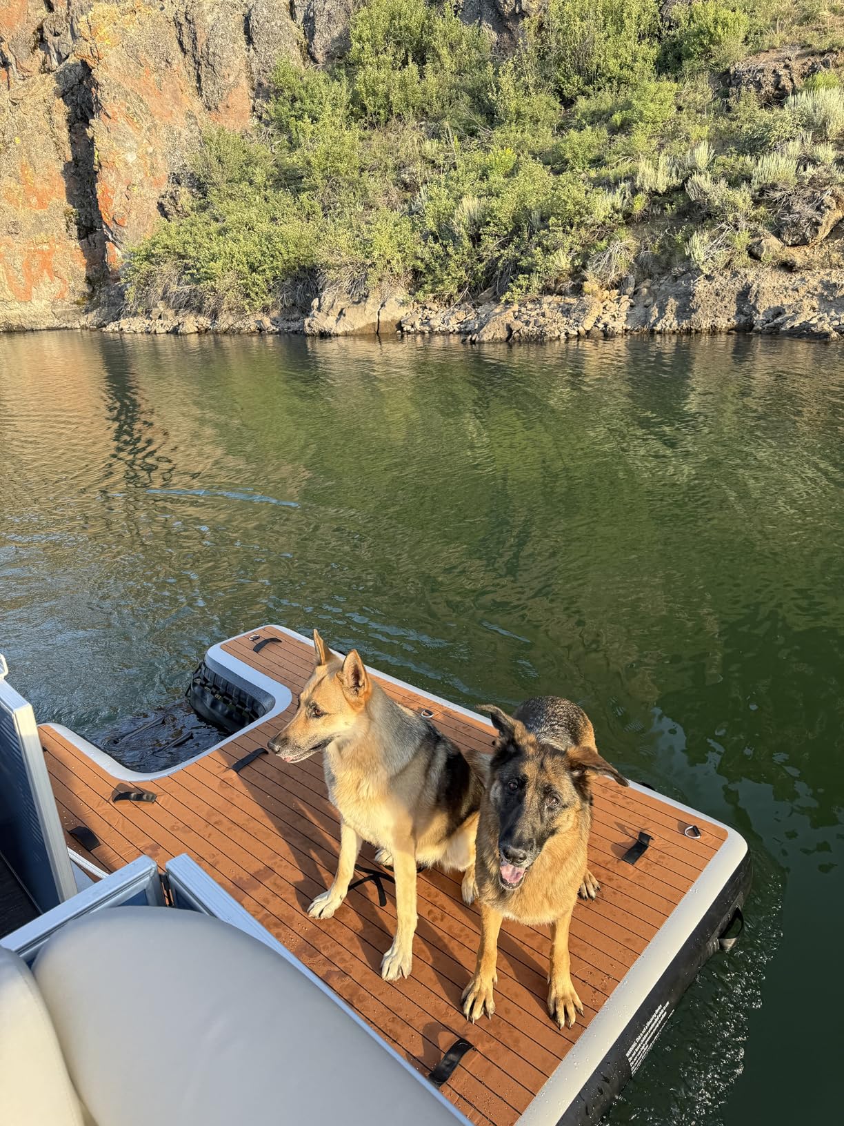 DOK Party-DOK Inflatable Dock Platform: Safe & Easy Water Access; Floating Non-Slip EVA Foam with Water Ramp for Pool, Dock, & Lake | Military Grade & High Visibility customer photo 1