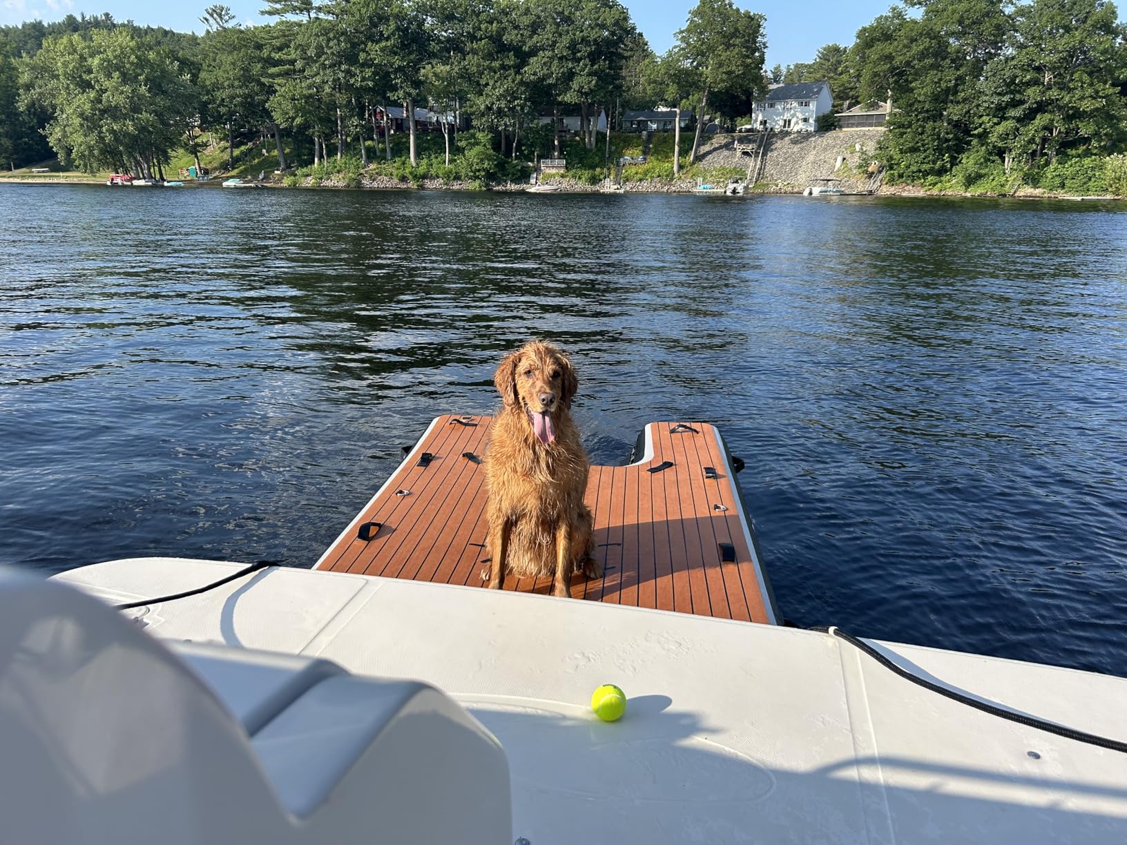 DOK Party-DOK Inflatable Dock Platform: Safe & Easy Water Access; Floating Non-Slip EVA Foam with Water Ramp for Pool, Dock, & Lake | Military Grade & High Visibility customer photo 2