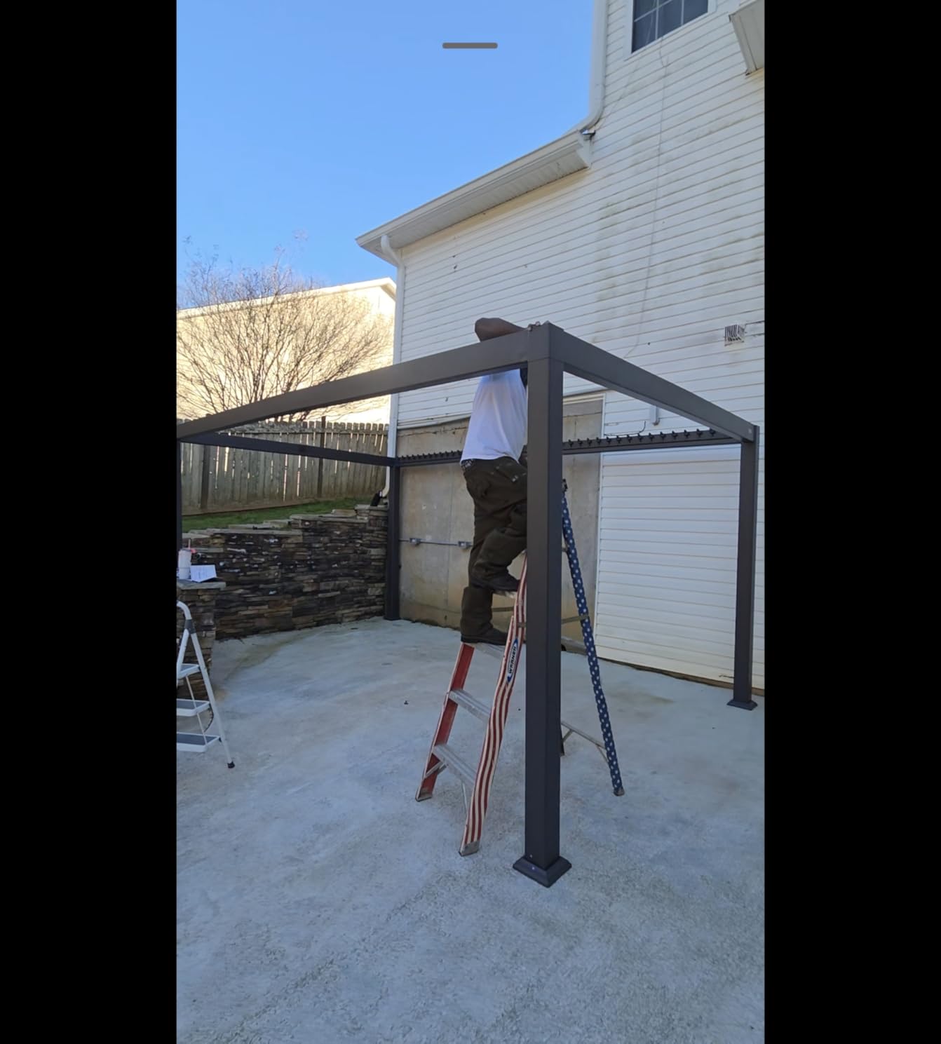 PURPLE LEAF Louvered Pergola 10' x 12' Aluminum Outdoor Pergola with Adjustable Louvers Roof and Integrated Drainage System 70 Mph High Wind Resistant Small Pergolas for Patio Deck Porch Yard customer photo 1