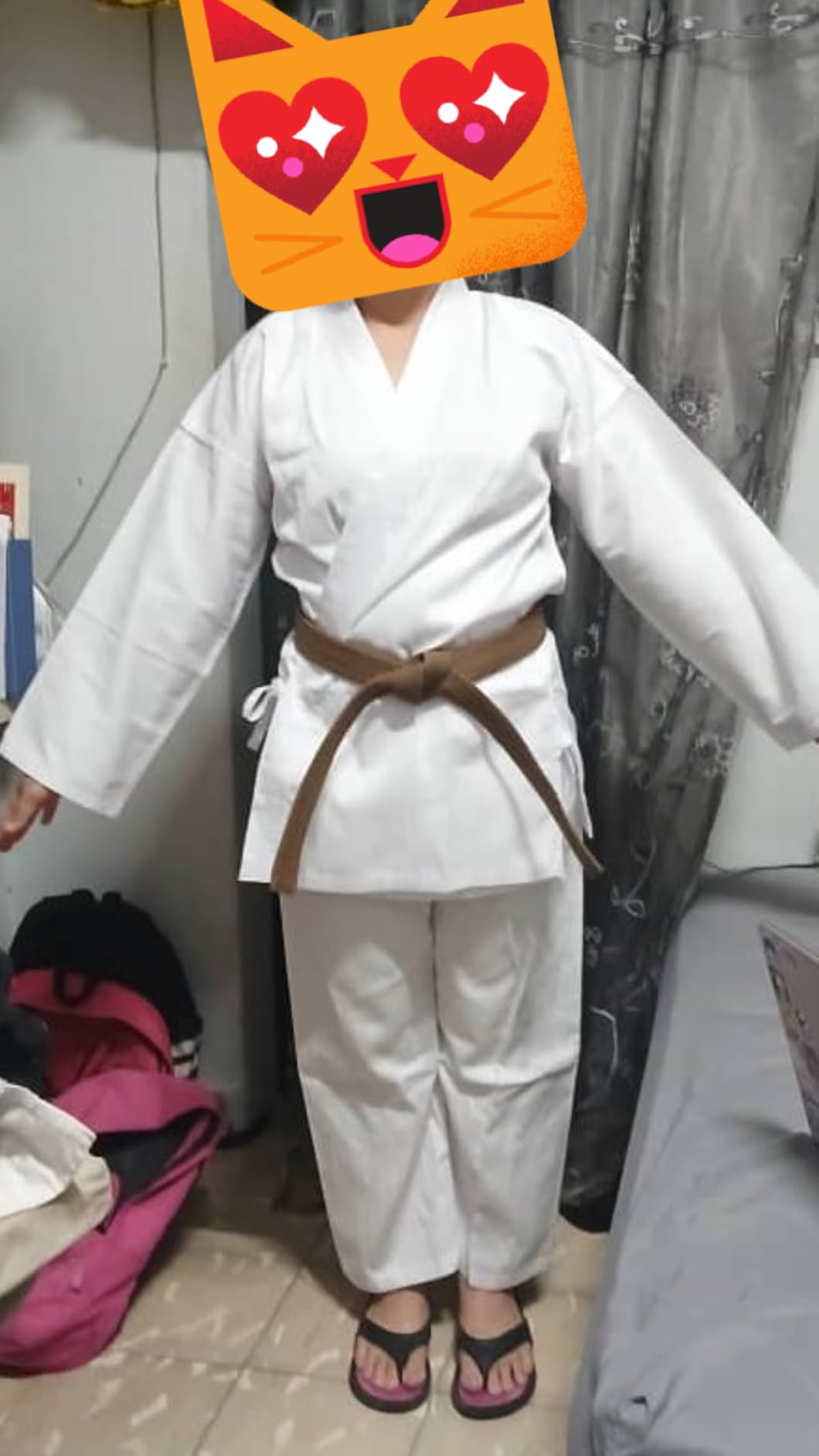 POZTEV Karate Uniform for Kids & Adults Lightweight Student Gi Pants and Jackets for Martial Arts Uniform With Free Belt customer photo 2