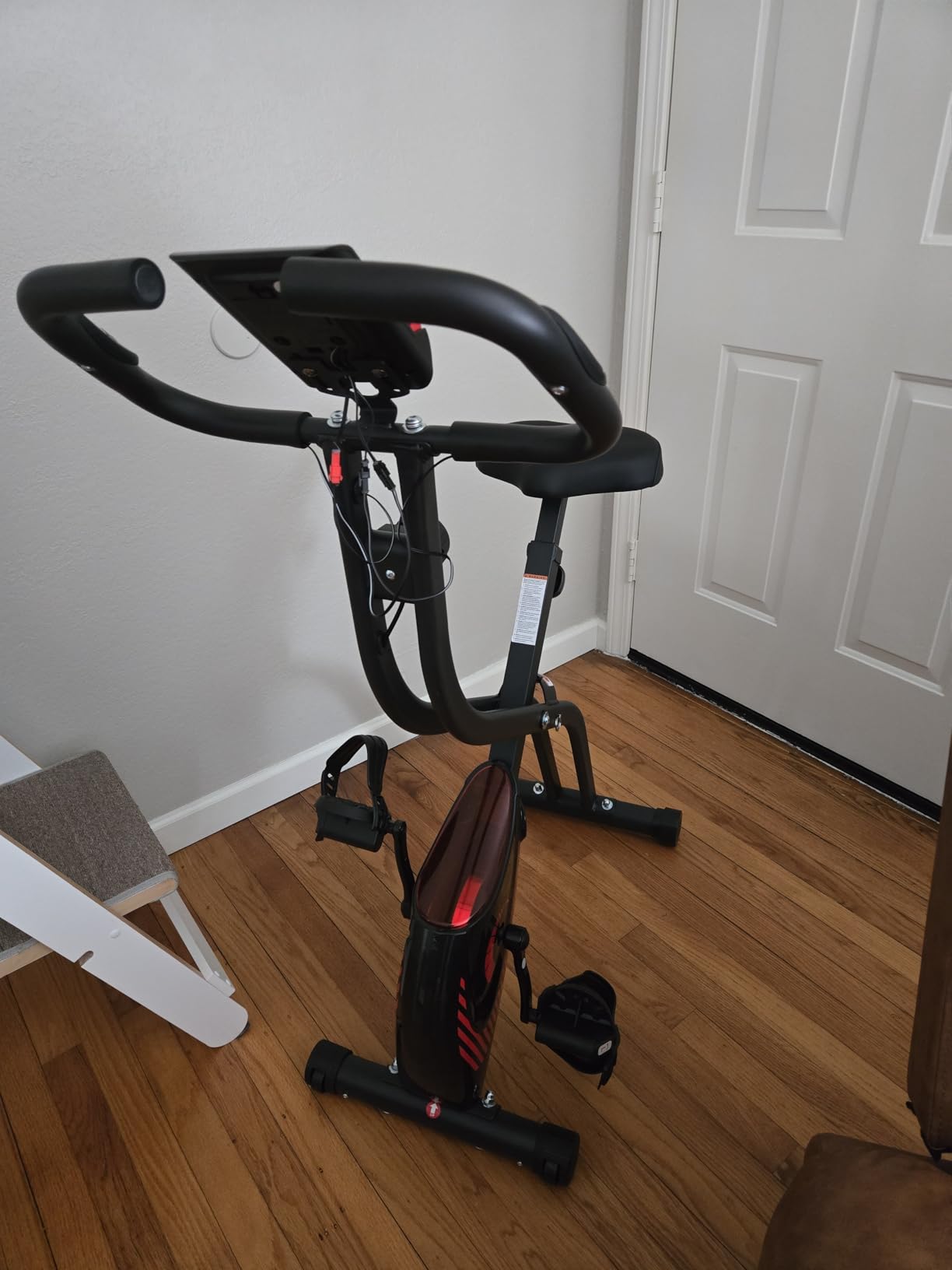 Exercise Bike, 3 IN 1 Stationary Bike, Folding Exercise Bike with 16-Level Resistance, Comfortable Seat Cushion, LCD Monitor, 265 lbs Weight Capacity for Home Gym Workout customer photo 1