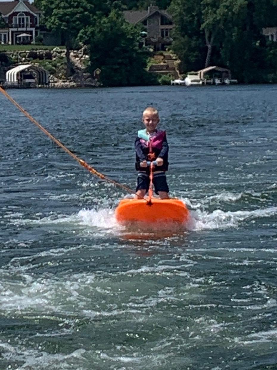 ZUP Coast Board All-in-One Kid's Wakeboard, Trainer Board, Kneeboard, and Water Skis with Rope Handle, Ideal for Water Sports and Boating, Perfect for Beginners and Young Riders customer photo 2