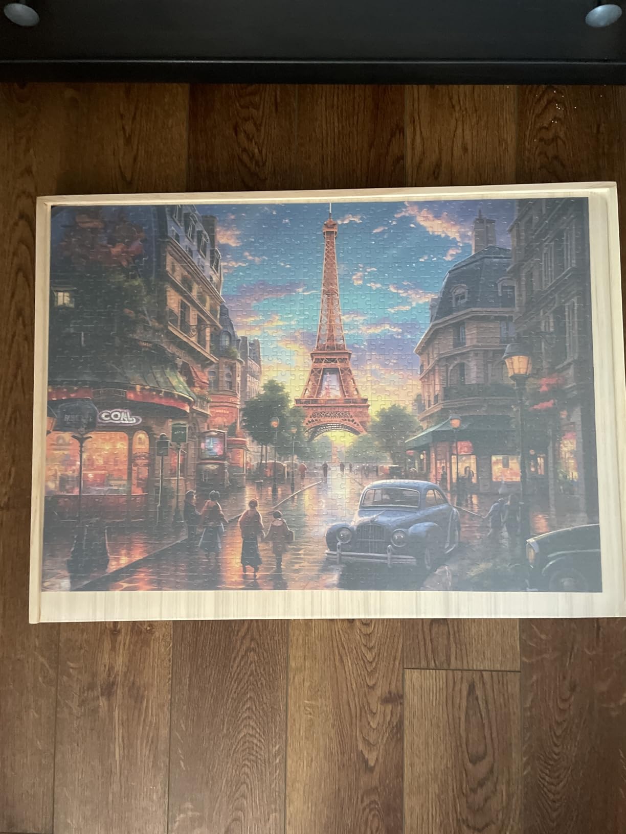 Rotatable 360-Degree Wheels Puzzle Board with Drawers and Cover 1000 Pieces Lightweight Portable Wooden Puzzle Table for Adults Size 30