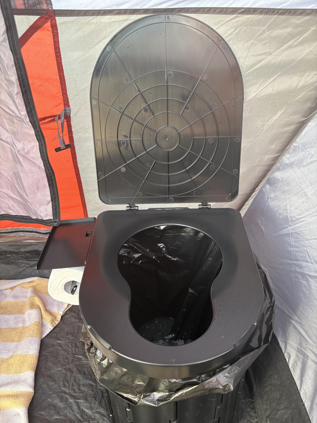 Sckee Camping Toilet, Portable Toilet for Adults, Portable Travel Folding Toilet with Lid and Paper Holder, Compact Potty for Car, Camp Toilet Portable Toilet for Camping, Hiking,Truck, RV, Beach customer photo 2