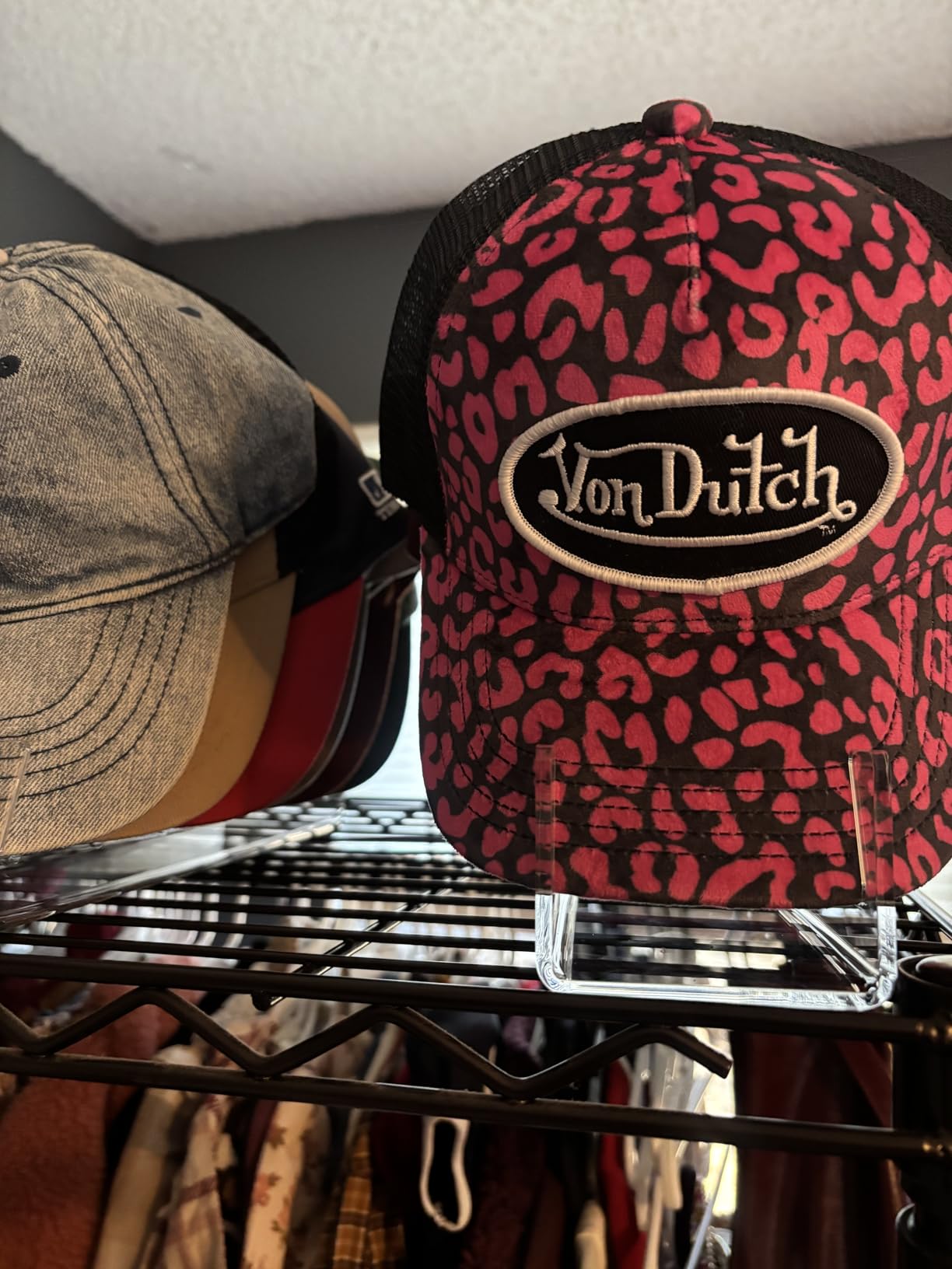 Hat Stand for Baseball Caps, 2 Pack No Install Acrylic Hat Organizer for 14 Baseball Caps Storage Organizer, Hat Racks Hat Holder Display and Organization for Closet, Bedroom, Dresser (Clear-2Pack) customer photo 2