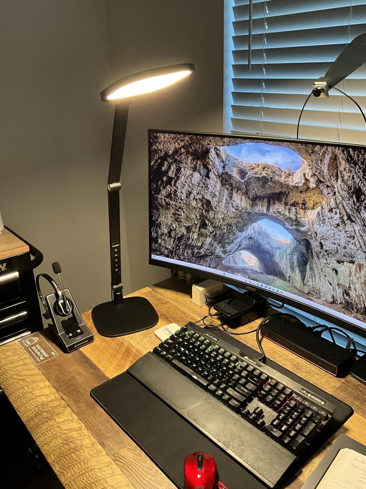 LED Desk Lamp for Home Office, Eye-Caring Diffused Desk Light, 3 Color Temperature 10 Brightness Computer Light, Dimmable Desk Light with Memory & Timer Func, Metal Swing Arm Table Lamp customer photo 2