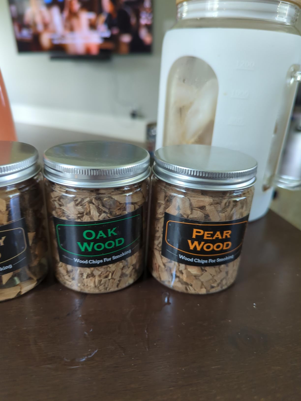 6Pack Natural Wood Chips for Smoker Grill and Smoking Gun, Oak, Pecan, Apple, Pear, Cherry and Peach About 80g Each, Smoker Woodchips for BBQ Smoking Beef Pork Chicken Fish and Whisk customer photo 1