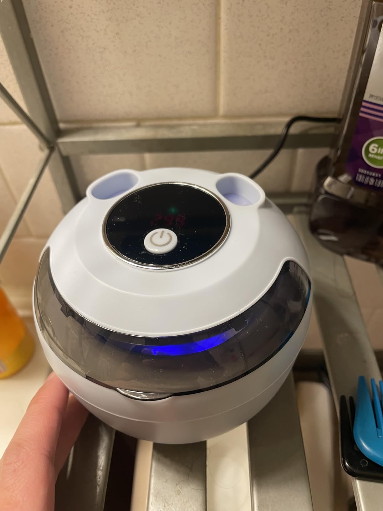 Dental Ultrasonic Retainer Cleaner Machine, 45kHz Ultrasonic Denture Cleaner with 200ML Capacity & 4 Modes for Dental Cleaning Pod, Aligners, Mouthguards, Retainers, Jewelry customer photo 2