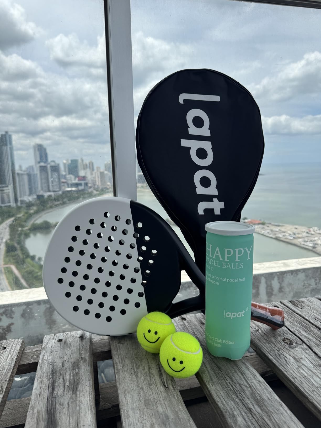 LAPAT Padel Racket with Cover Bag - Carbon Surface with EVA Memory Foam- Paddle Tennis Racquets Lightweight - POP Tennis customer photo 1