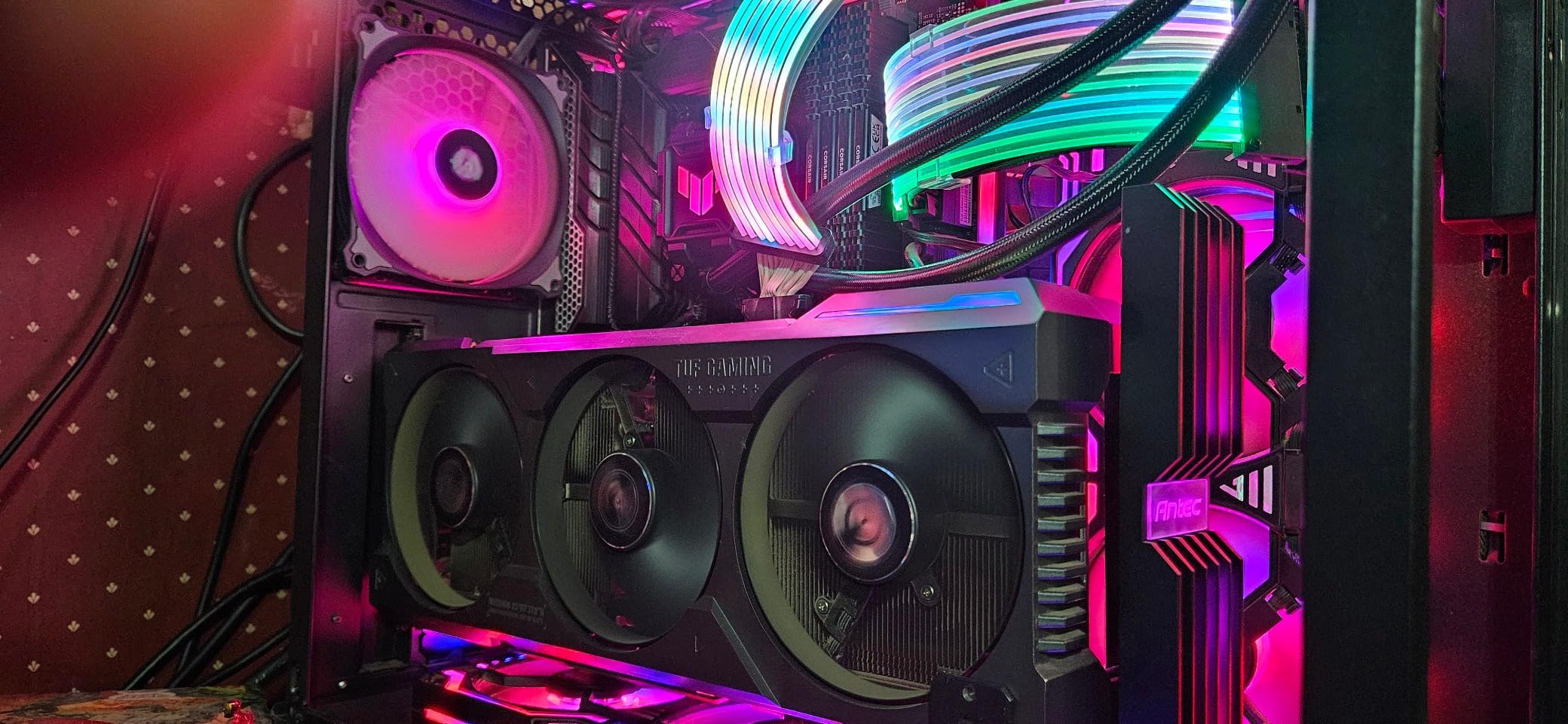 PCIE 4.0 Riser Cable 90 Degree, PCIe 4.0 x16 High Speed Flexible Extender Card, EMI Shielded 30AWG, TPE Cable Sleeves, Pcie 4.0 Riser Compatible with 4090 4080 4070 3090 and Pcie 3.0 System 20cm customer photo 1