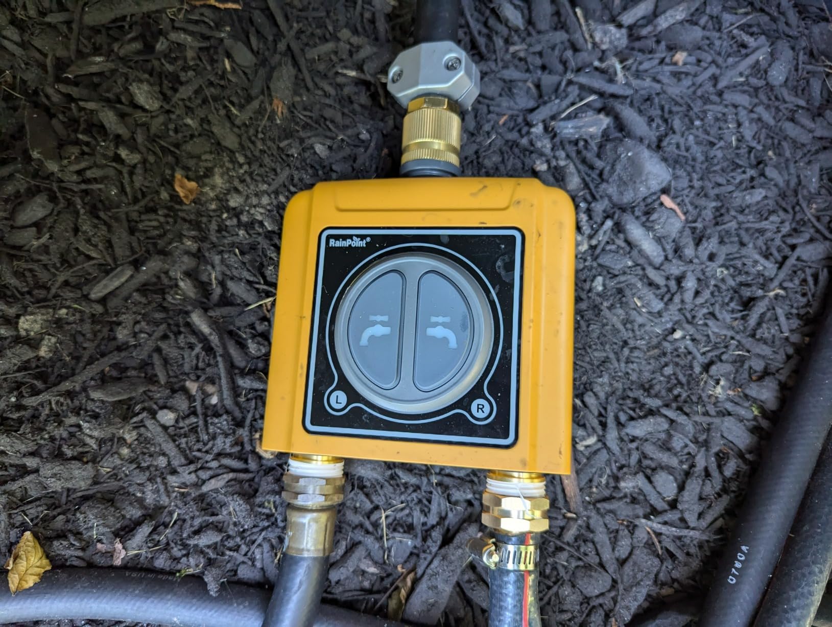 RAINPOINT WiFi Water Timer with Brass Inlet & Outlet, 2 Zone WiFi Hose Timer for Lawn, WiFi Sprinkler Controller via APP/Voice Control, Automatic Watering System by Time/Weather/Quantity/Soil Moisture customer photo 1