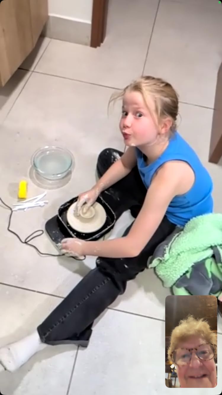 Pottery Wheel for Kids - Complete Pottery Kit & Tools for Beginners, Plug-in Rechargeable Battery, Upgraded Detachable Turntable Adjustable Speed, DIY Clay Maker for Kids 9-12 (Black, Patented) customer photo 1