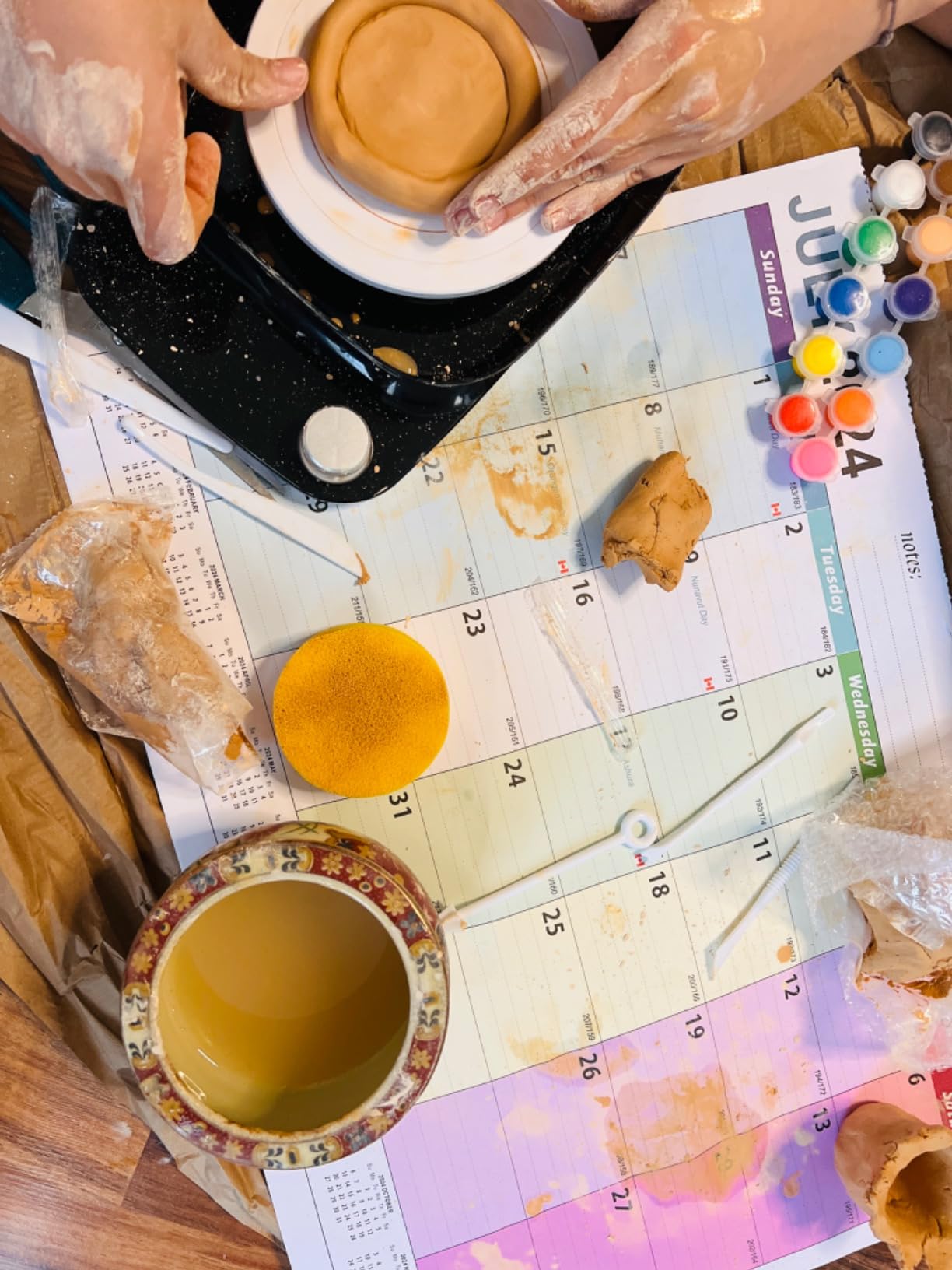 Pottery Wheel for Kids - Complete Pottery Kit & Tools for Beginners, Plug-in Rechargeable Battery, Upgraded Detachable Turntable Adjustable Speed, DIY Clay Maker for Kids 9-12 (Black, Patented) customer photo 2