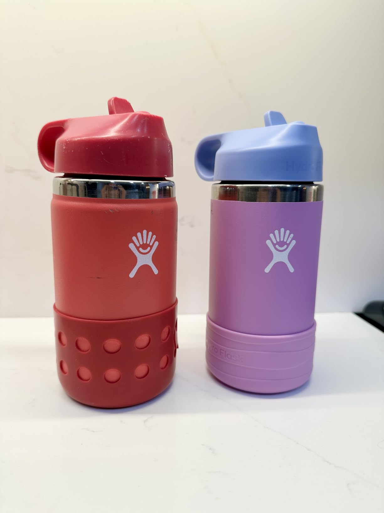 Hydro Flask Kids Water Bottle for School - Stainless Steel and Insulated with Straw Cap - 12 Oz in Anemone Purple customer photo 2