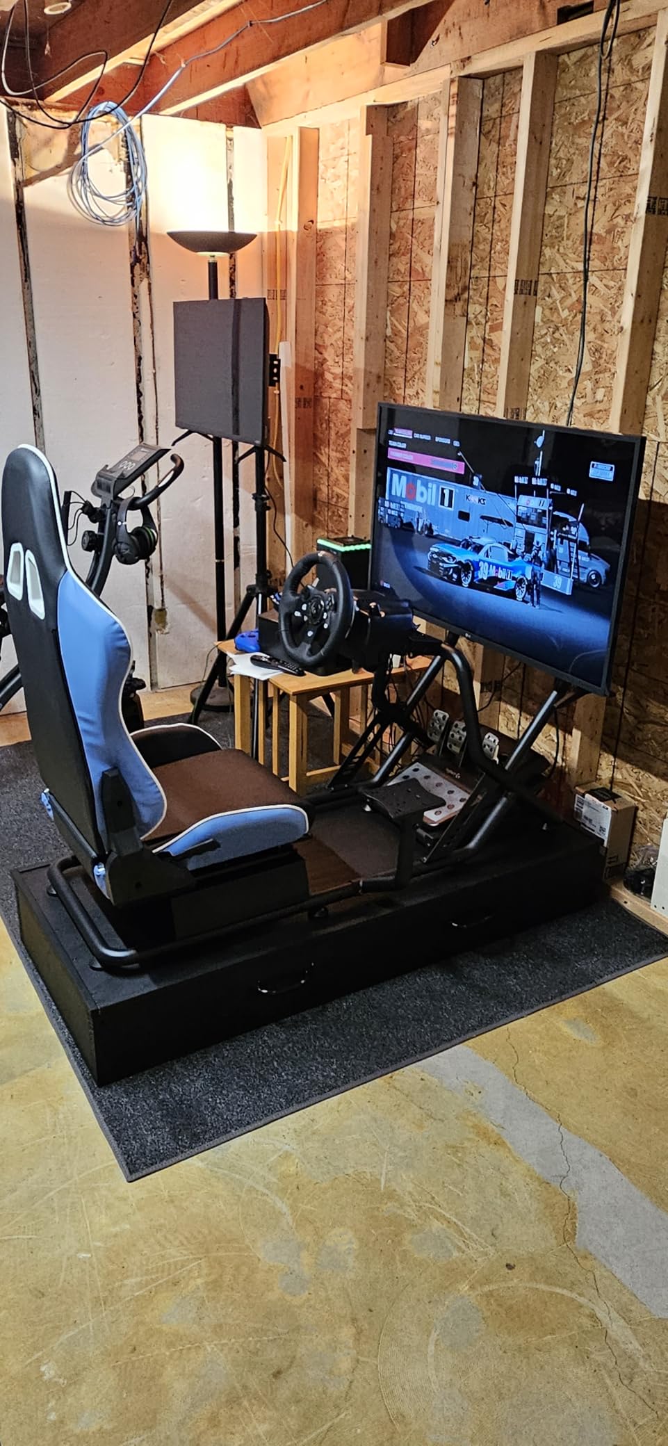 ARES WING Racing Simulator Cockpit with Monitor Mount and Seat, Formula and GT Sim Racing Cockpit Compatible with Fanatec, Thrustmaster, Logitech, Moza Racing Games on PS5, PS4, Xbox and PC customer photo 1