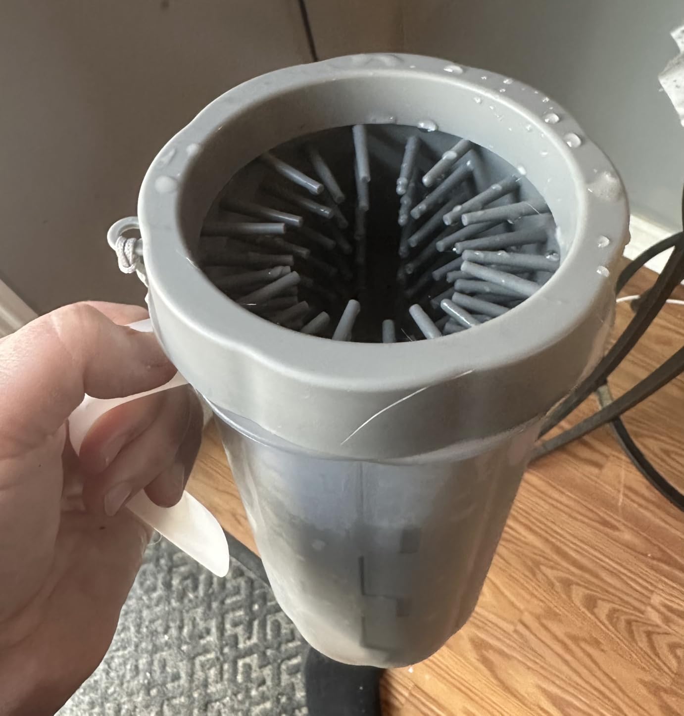 Paw Cleaner with Handle for Large Dogs - Effectively Cleans Muddy Paws and Feet for Dogs & Pets (Gray) customer photo 2