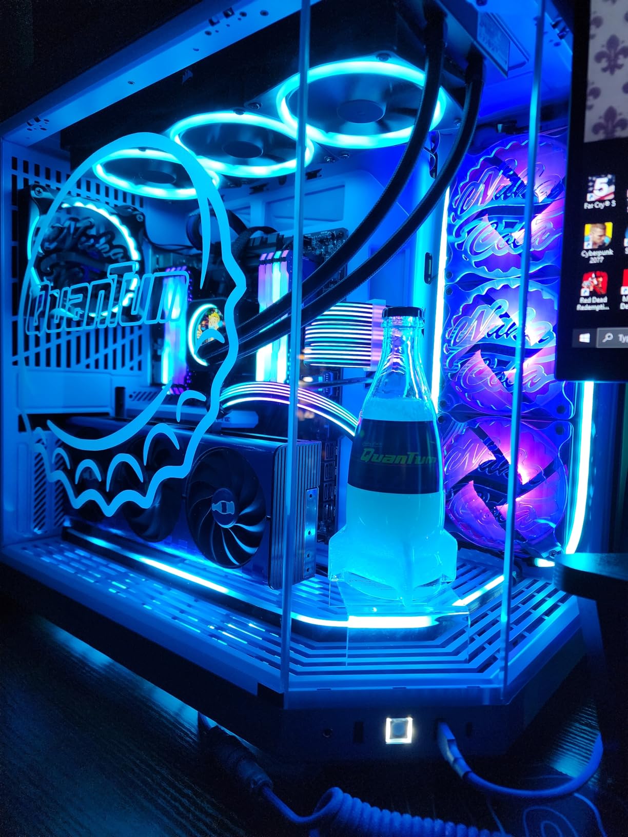 EZDIY-FAB PSU Cable Extension Kit,16AWG Power Supply Extension Cable,1x24Pin/2x4+4 EPS/3x6+2 PCI-E,Custom PC Sleeve Cable 300MM with Combs-Black Purple customer photo 2