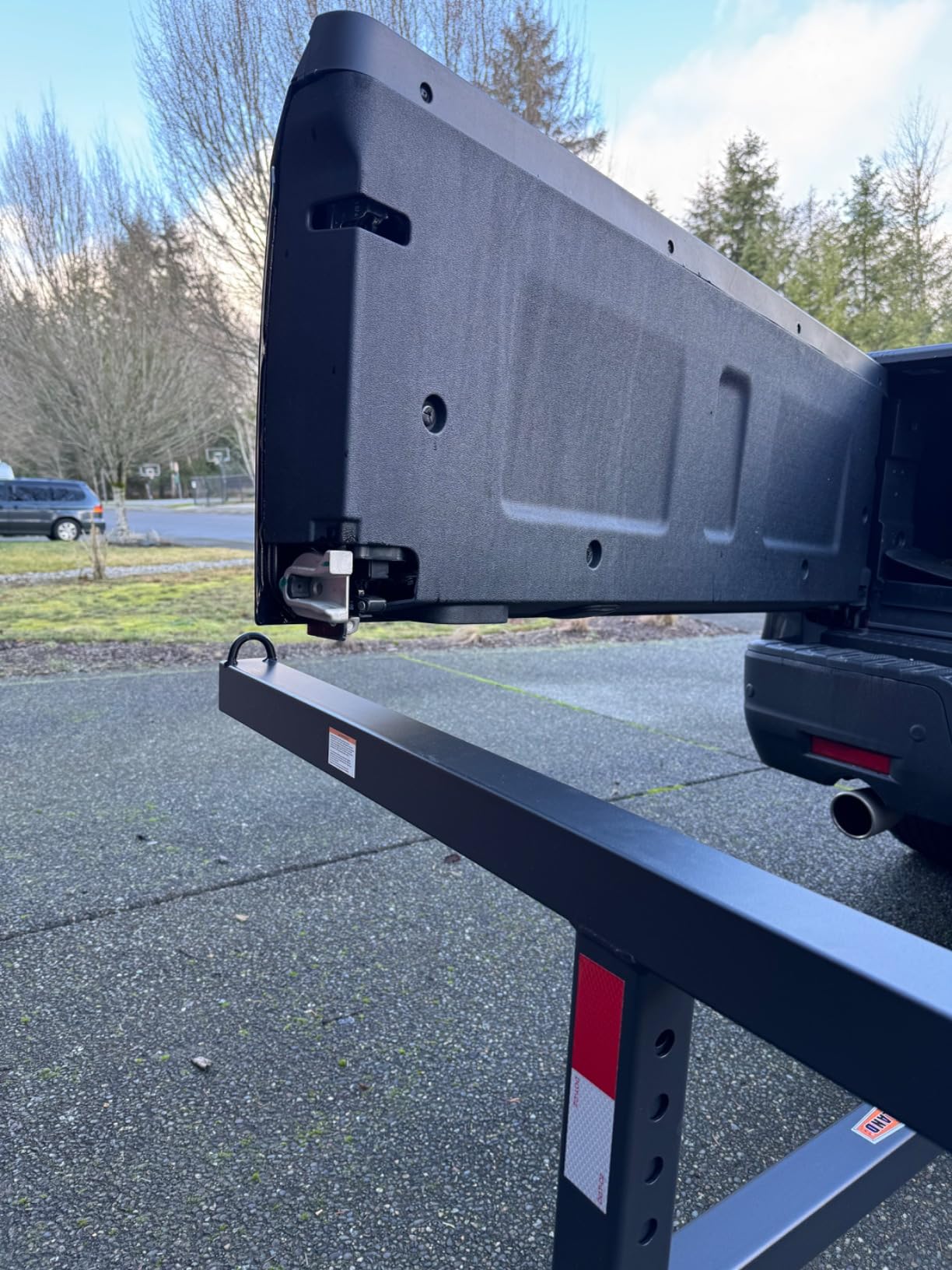 Rockland Truck Bed Extender, 2 in 1 Design Foldable Pick Up Truck Bed Extender for Canoe Kayak Ladder Lumber, 350 LBS Load Capacity customer photo 2