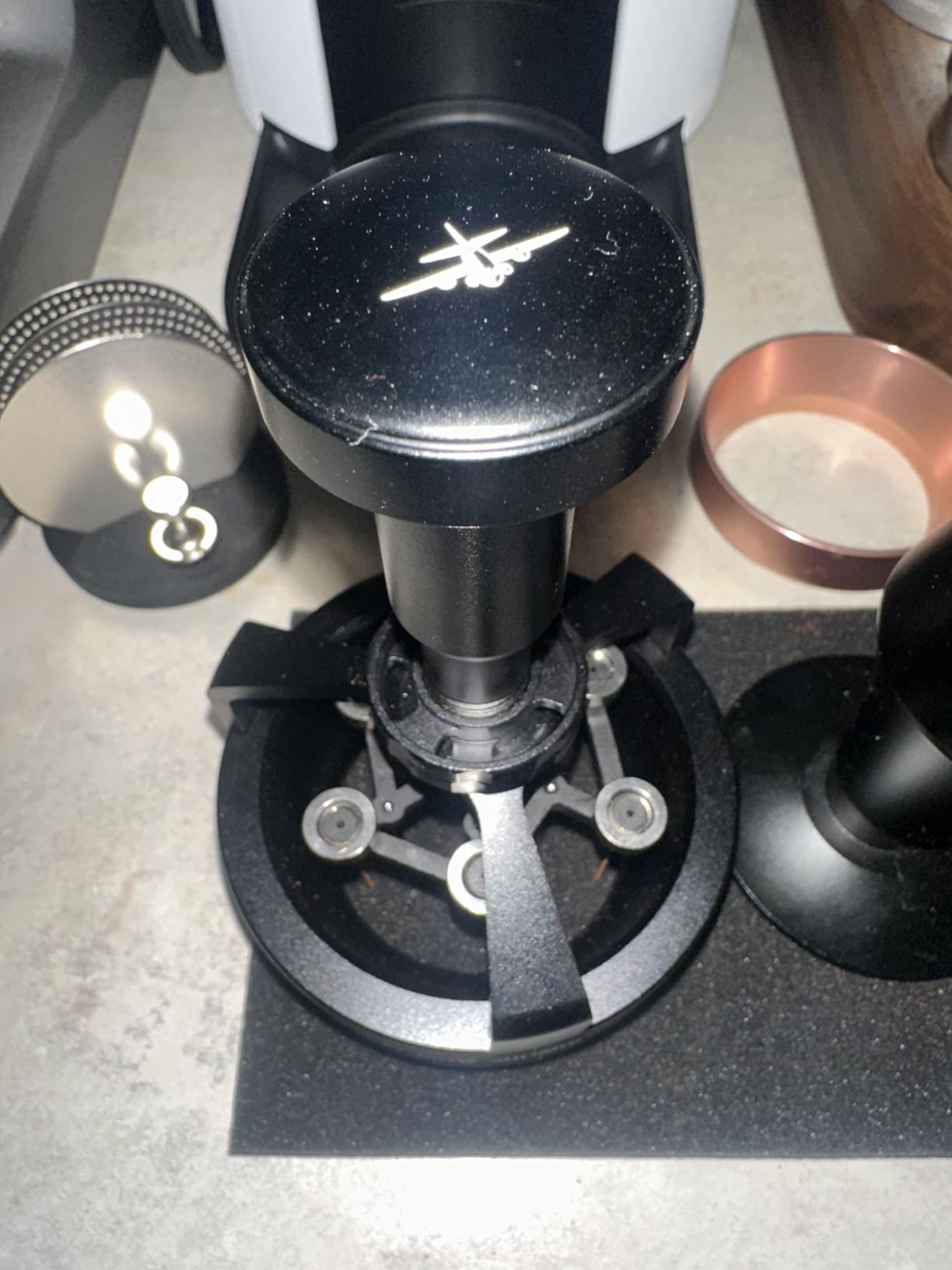 MHW-3BOMBER WDT Tool Espresso 58mm, Espresso Distribution Tool with Magnetic Base for Barista, Adjustable Depth Needle Distributor Tool, 0.25mm x 14 Coffee Stirrer Tools, YU Series Cyclone, T5849 customer photo 1