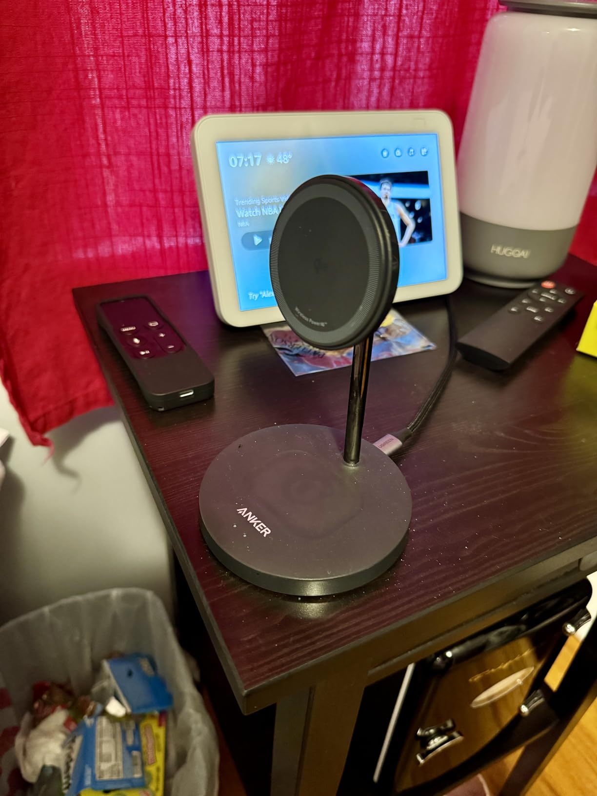 Anker MagSafe Compatible MagGo Charger Stand, iPhone 17 Wireless Charger, 2-in-1 Charging Station, Qi2 Certified 15W Fast Charging, for iPhone 17/16/15/14/13/12, AirPods Pro customer photo 1