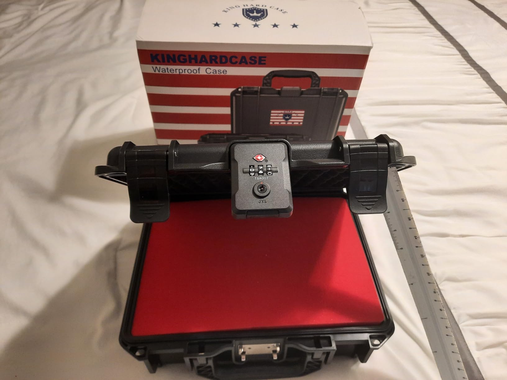 TSA Gun Case for Handgun, TSA Approved Firearm Travel Case, Waterproof & Shock Proof Lockable handgun case, 10.6