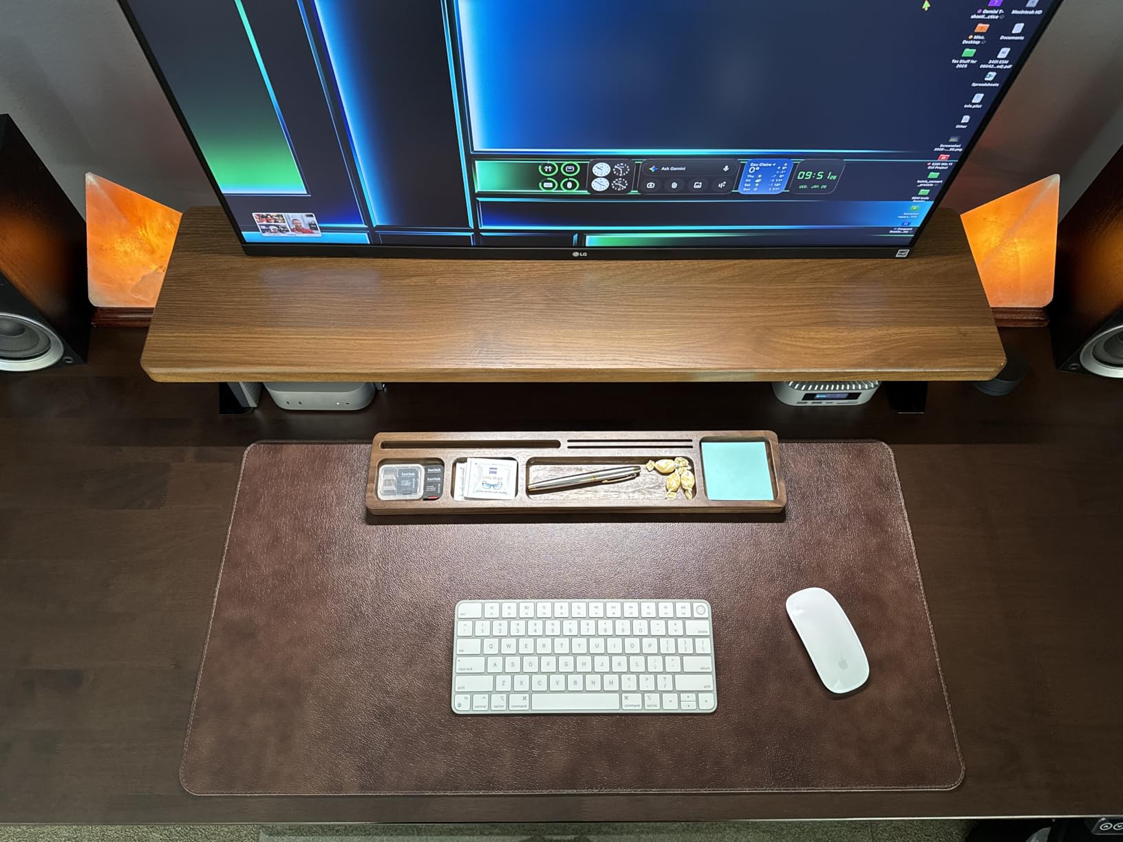 YSAGi Genuine Leather Desk Mat, 35.4