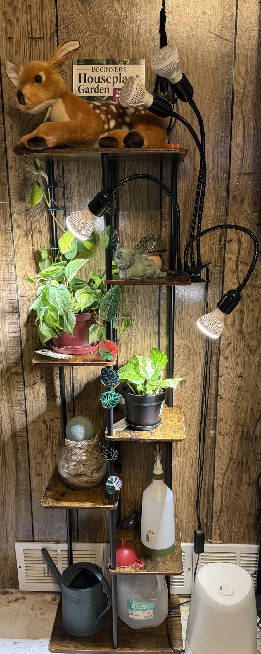 Bamworld Plant Stand 4 Tier Corner Metal Shelf Brown customer photo 1