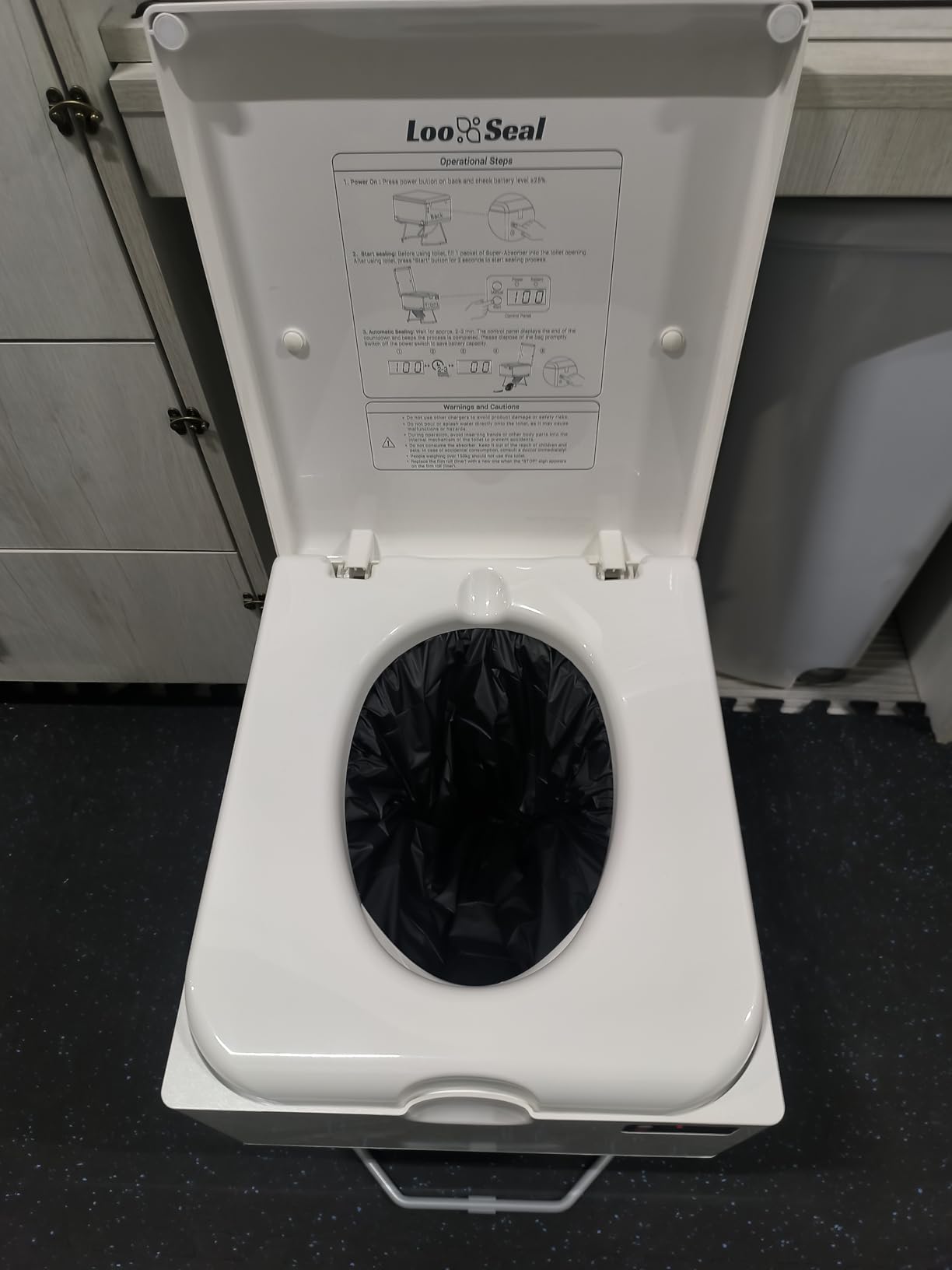 LE-310 Compact Dry Flush Toilet for Van Life and Off-Grid, Gray customer photo 2