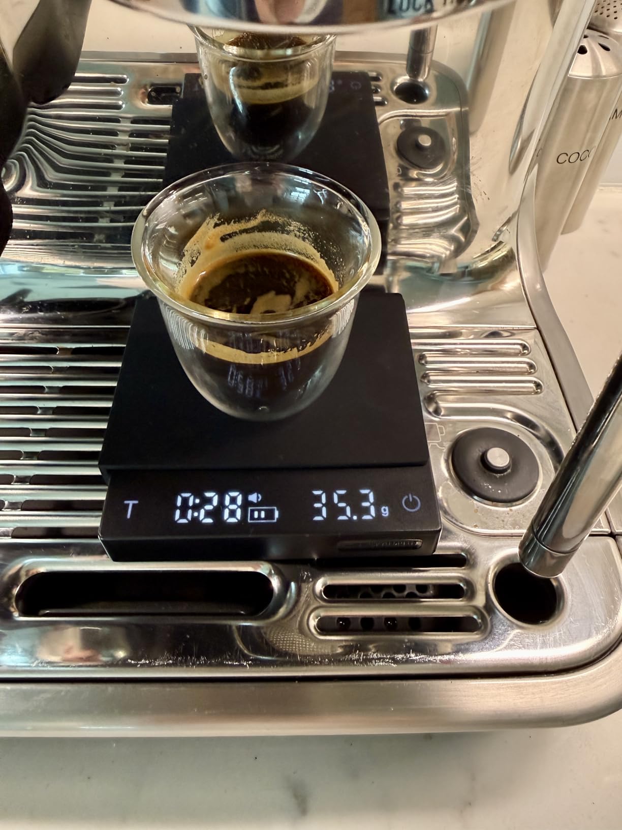 MHW-3BOMBER Mini Coffee Scale with Timer,Rechargeable Espresso Scale with Gravity Sensing,2kg/0.1g Precision Scale for Espresso&Pour-Over Coffee,Portable Digital Kitchen Scale,Black ES6029B-OS customer photo 1