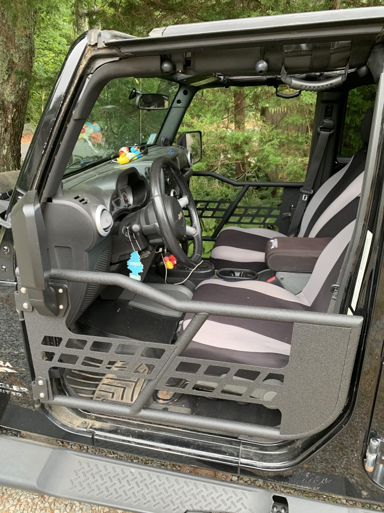 Off Road Tubular Trail Doors with Side View Mirror Compatible with Jeep Wrangler JK 2007-2018- Set of 2 Half Tube Doors for Offroad Trail Adventure customer photo 1