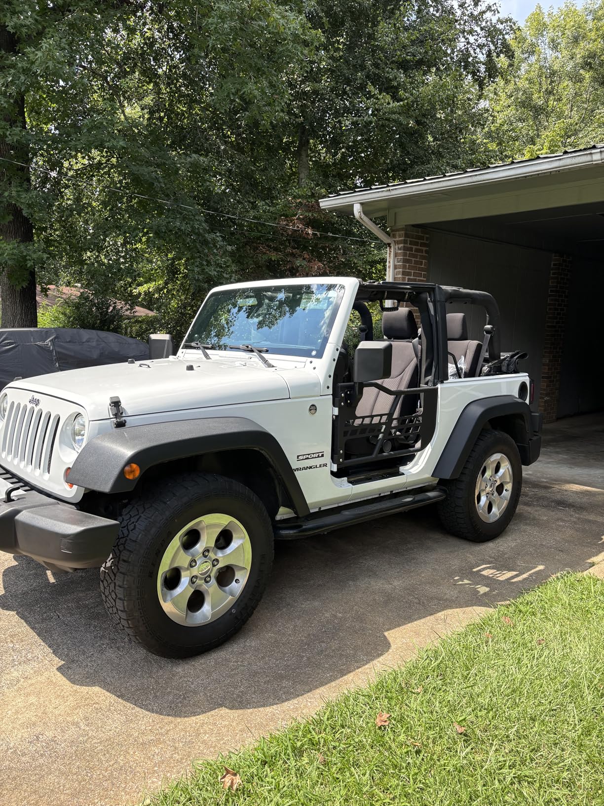 Off Road Tubular Trail Doors with Side View Mirror Compatible with Jeep Wrangler JK 2007-2018- Set of 2 Half Tube Doors for Offroad Trail Adventure customer photo 2
