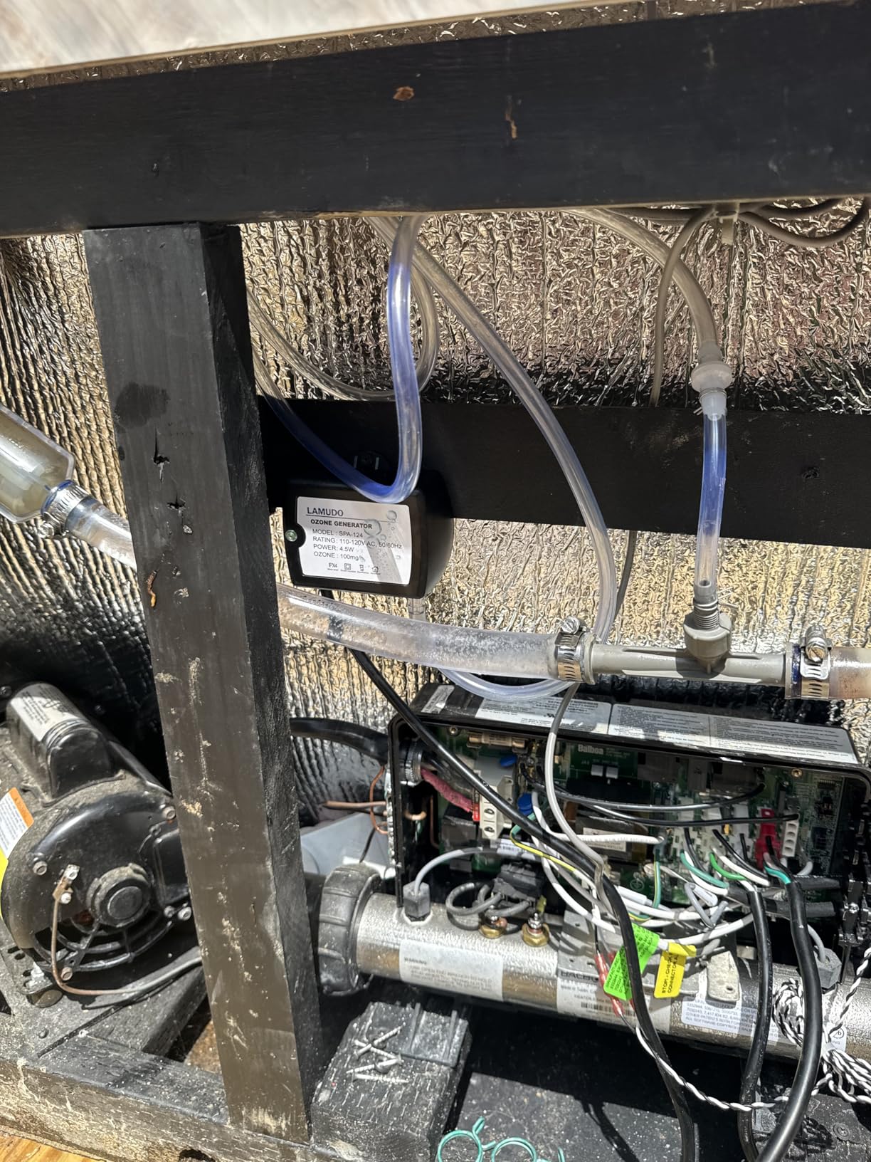 Ozone Generator for Hot Tubs and Cold Plunge, 100 mg/h, Upgraded SPA-124 Spa Ozonator Kit for Swim Spas, Portable Mini Ozone Machine with Check Valve and Tubes, 110-120V AC(NEMA 1-15 Plug) customer photo 1