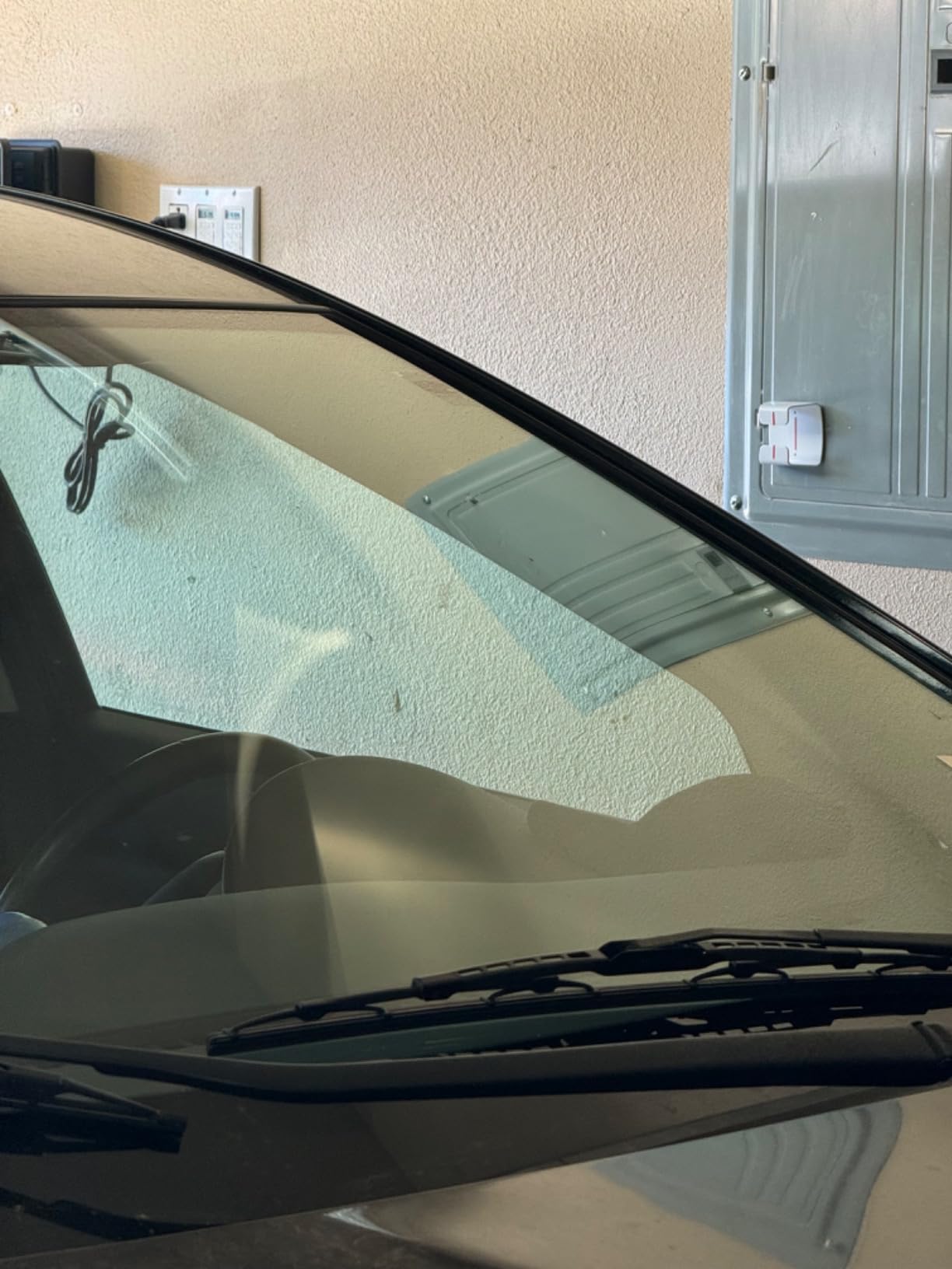 Park Ranger 1 pcs: U.S.A. Made Garage Parking Aid Bright White Amazingly Simple Perfect Assist Gadget Stop Indicator, Easy Install Stopper Peel & Stick Tape & Wall Decals 1 per Vehicle customer photo 1