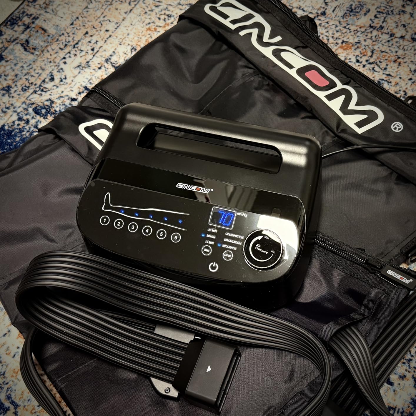 CINCOM Air Compression Recovery System - 6-Zone Professional Dynamic Pressure Leg Massager Boots for Circulation Improvement & Muscle Recovery, Compression Therapy for Athletes, FSA-HSA Eligible customer photo 3