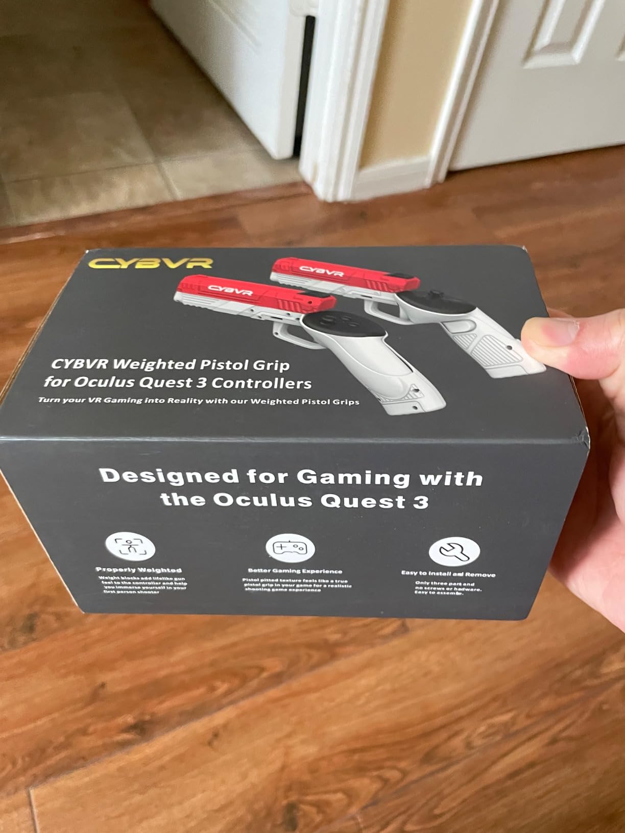 CYBVR Weighted Controller Grips for The Meta Quest 3 - Accessories for The Meta Quest 3S, Weighted Grips for Better Immersion in VR, Quest 3 Accessories for Immersive VR Gameplay customer photo 2