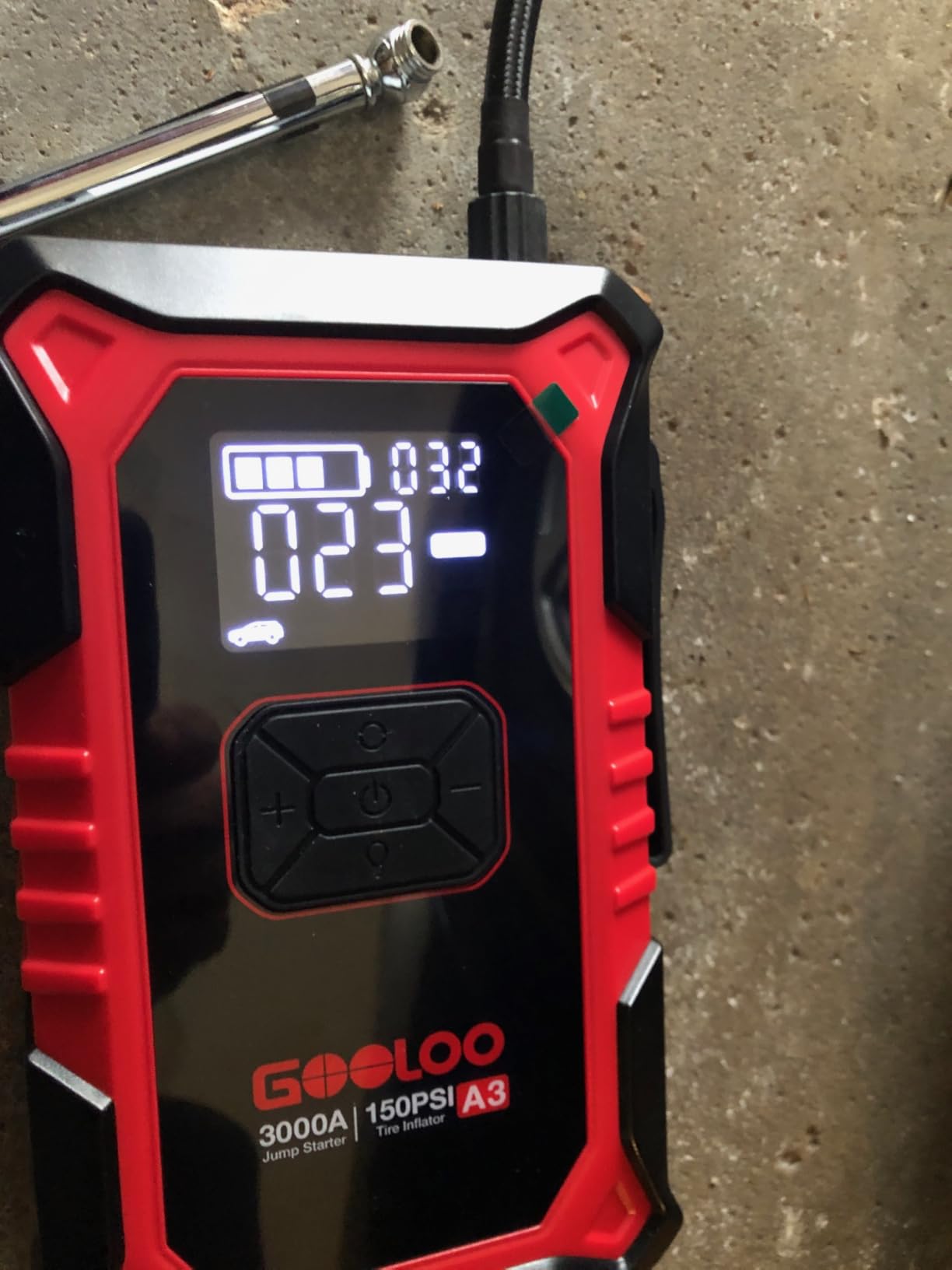 GOOLOO A3 12V 3000A Portable Jump Starter with Air Compressor customer photo 2