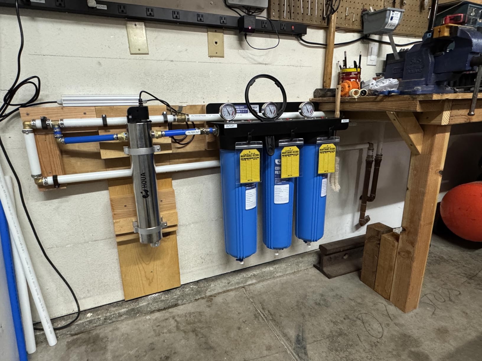 HQUA WF3-01 3-Stage Whole House Water Filtration System, Reduces Heavy Metals (Lead, Mercury, Copper, Nickel, Chromium), Chloramine, Sediment, Odor, and VOC's customer photo 1