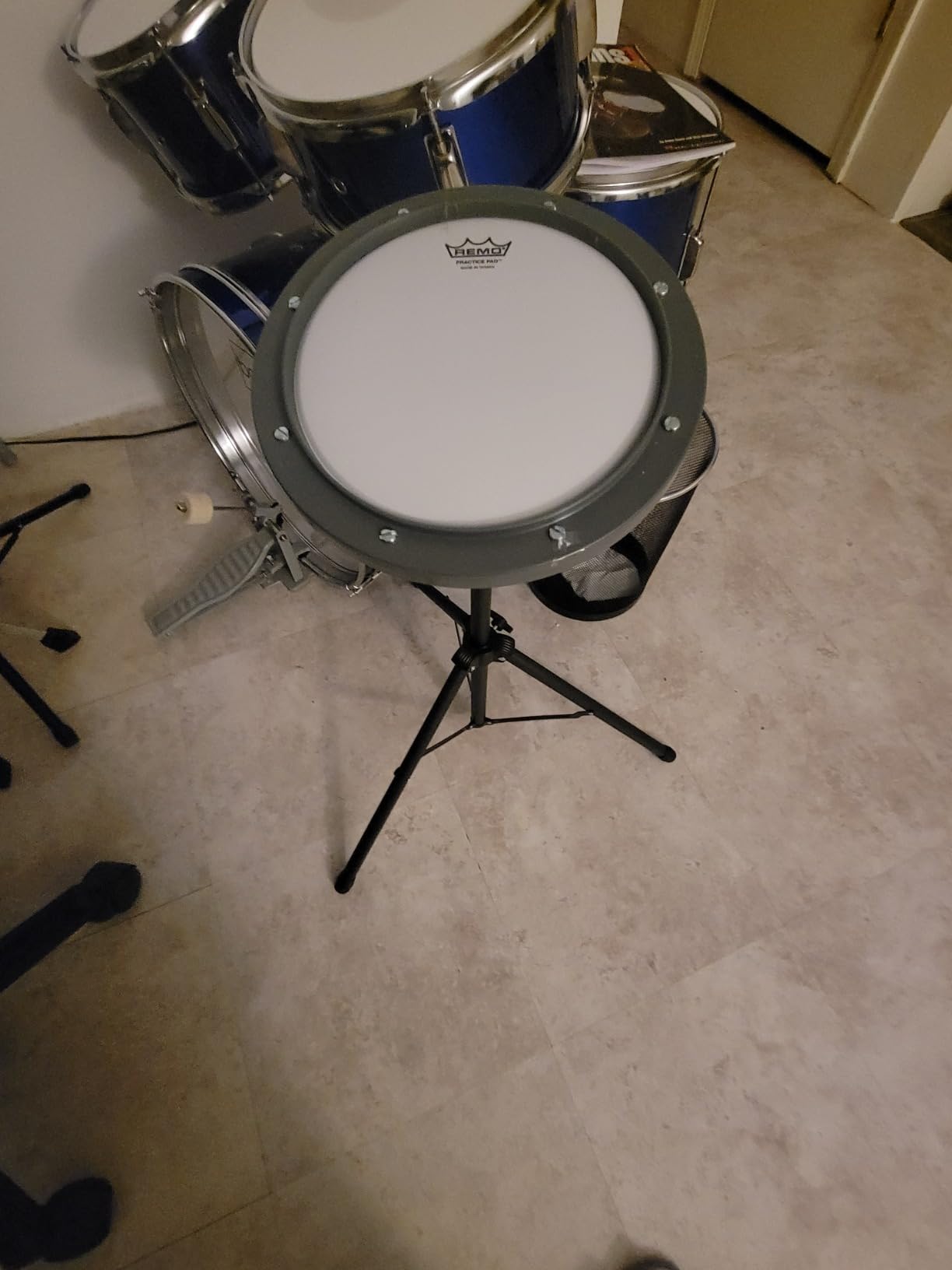 GLEAM Drum Practice Pad - 8 inch Silicone Surface High Density Compressed Wood Foam Backside (Double-sided) customer photo 1